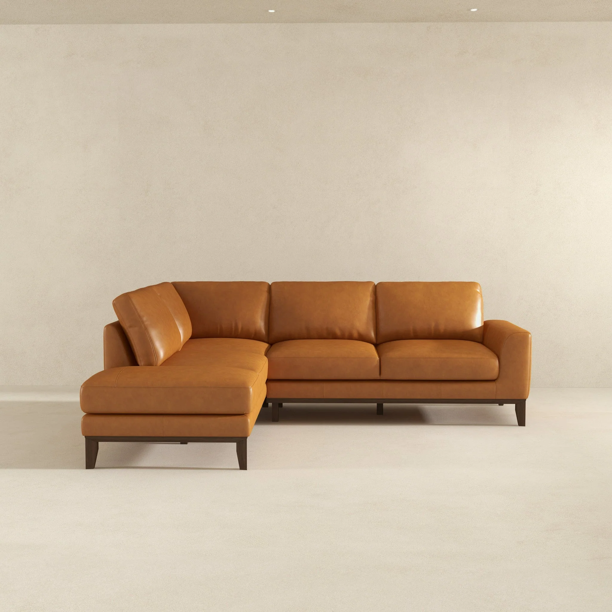 London  Leather Sectional Sofa Left Facing - Image 4