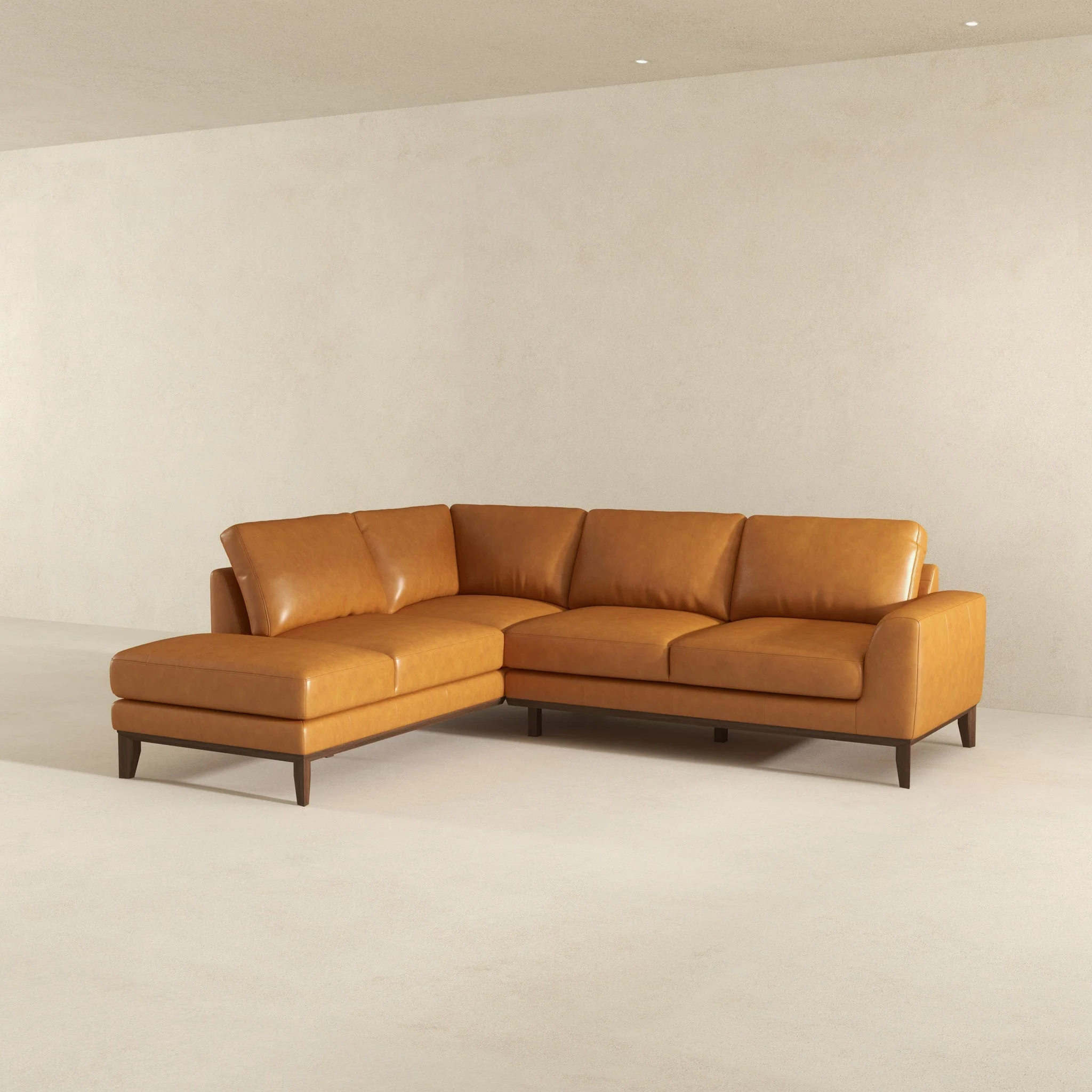 London  Leather Sectional Sofa Left Facing - Image 5