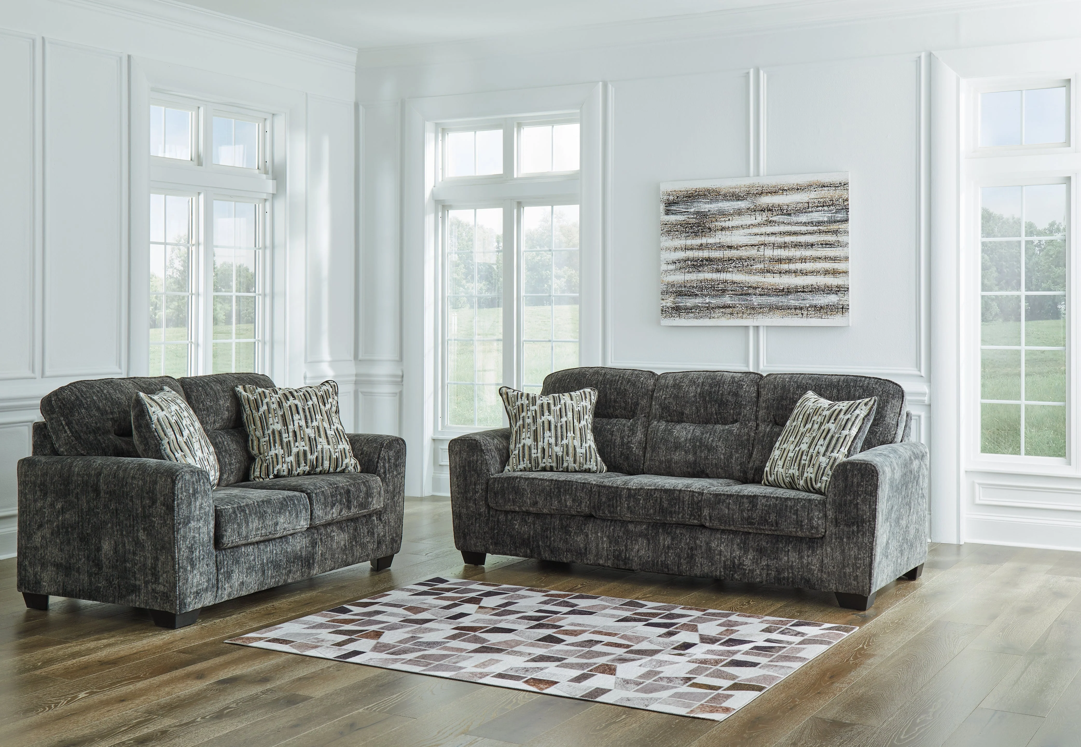 Lonoke Gunmetal Sofa, Loveseat and Oversized Chair - Image 27