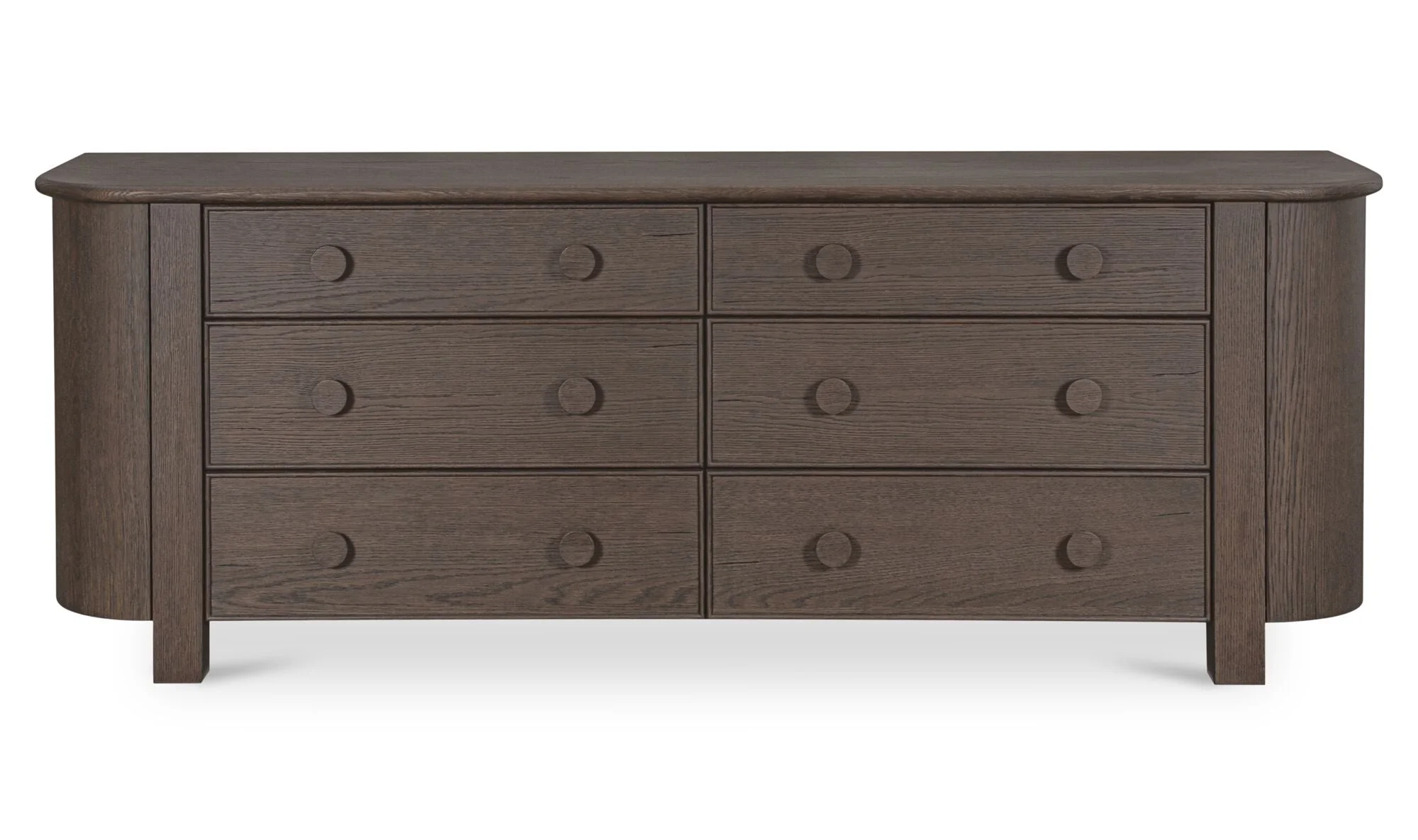 Loren 6 Drawer Dresser Dark Brown