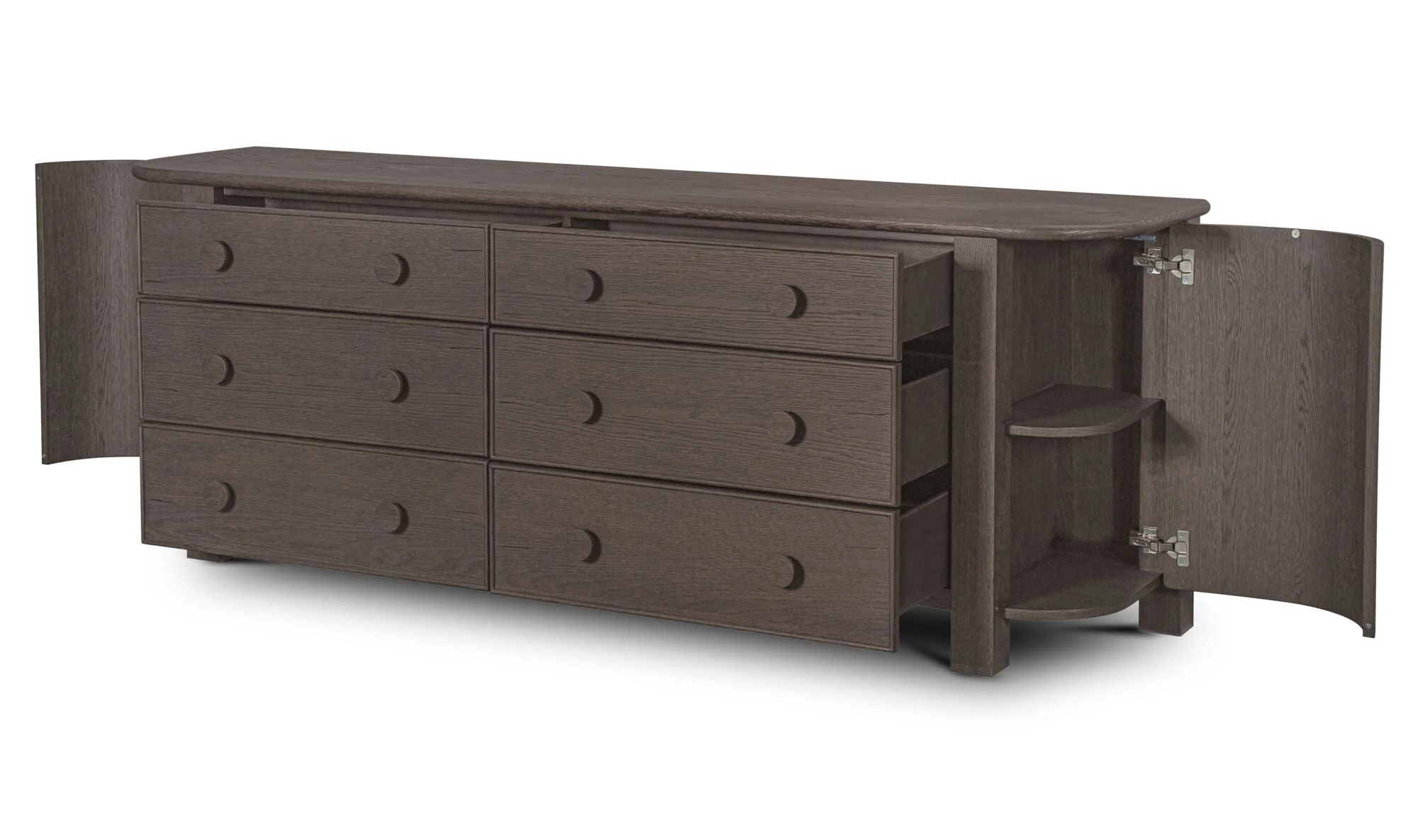 Loren 6 Drawer Dresser Dark Brown - Image 2