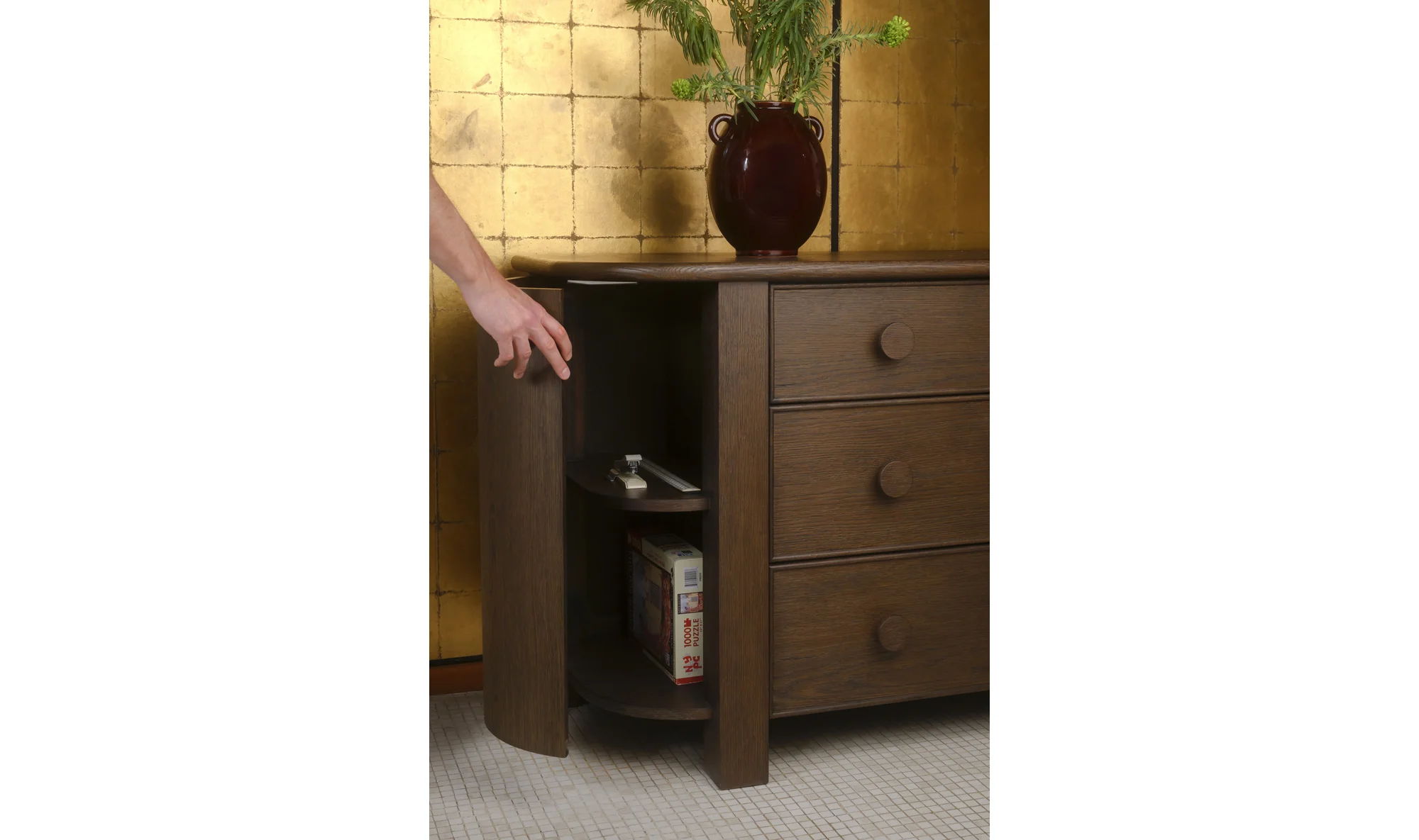 Loren 6 Drawer Dresser Dark Brown - Image 5