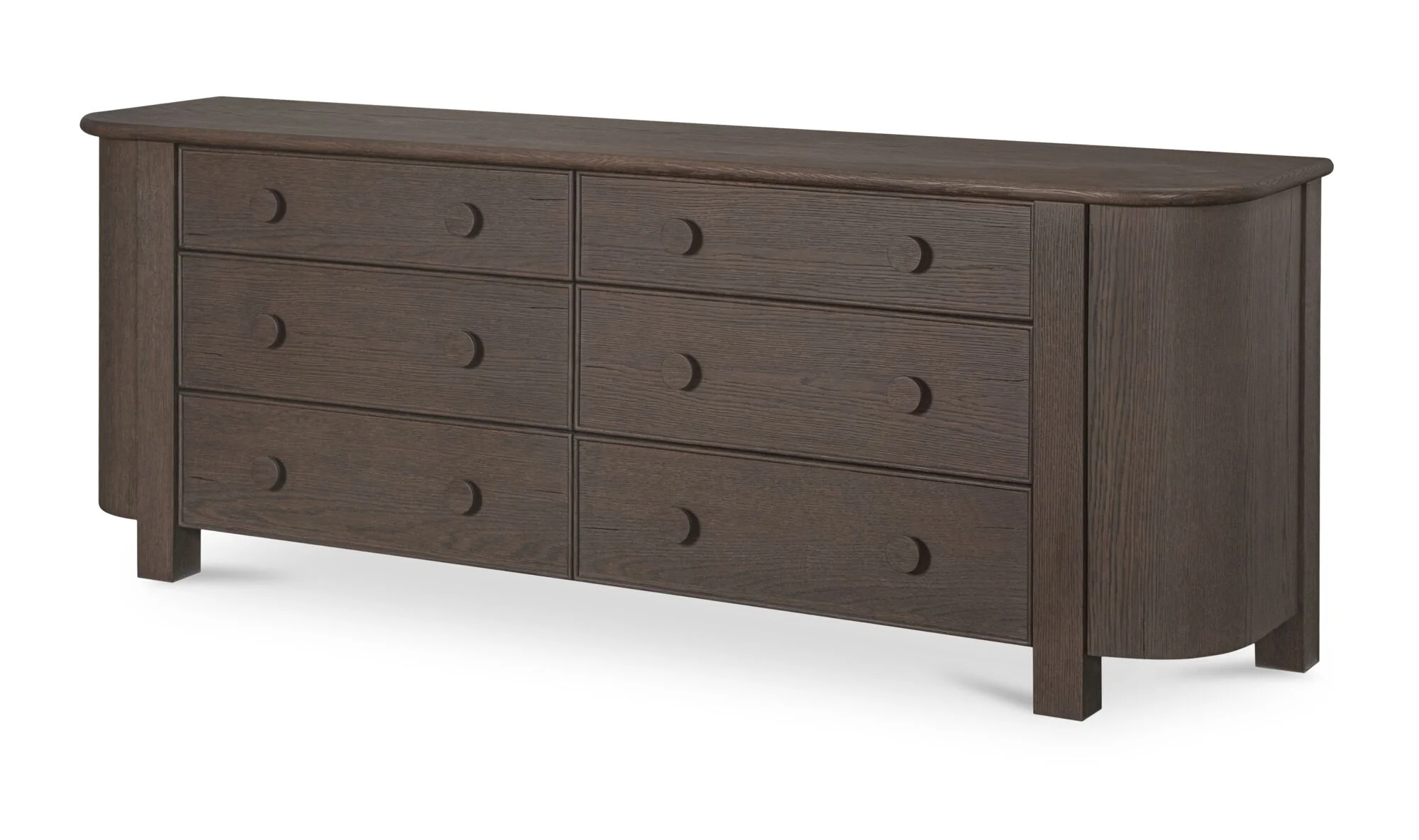 Loren 6 Drawer Dresser Dark Brown - Image 9