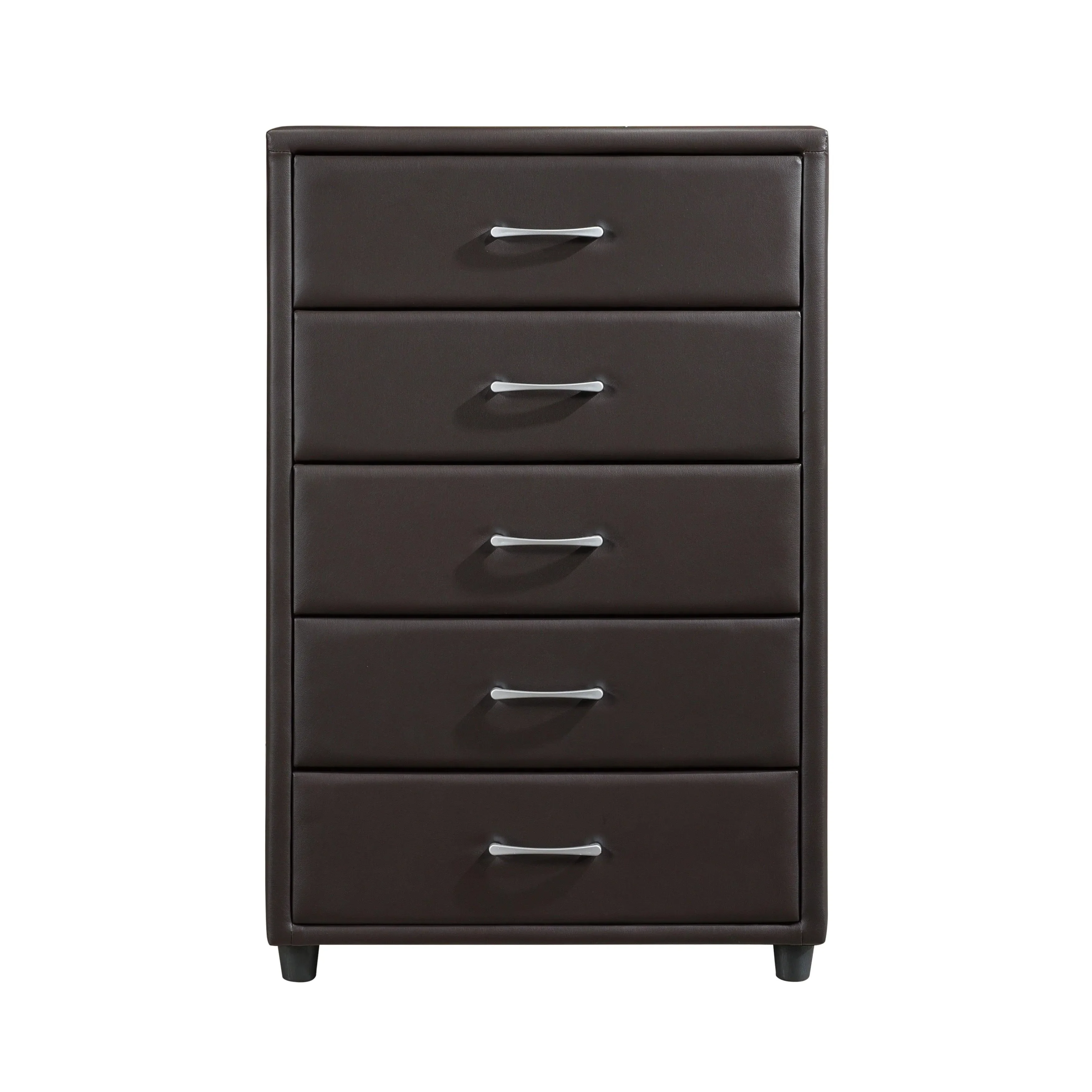 Lorenzi Dark Brown Upholstered Platform Bedroom Set - Image 13