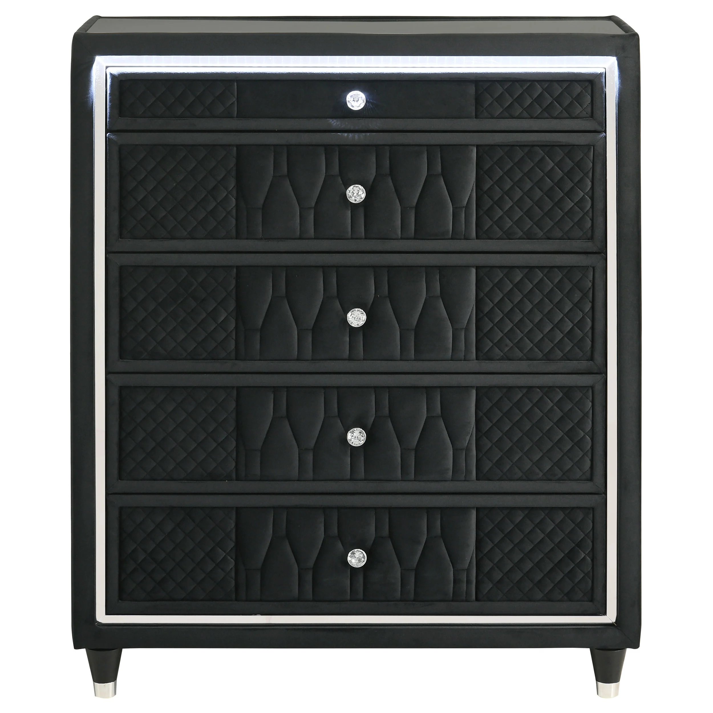 Lorient Black 5-drawer LED Chest of Drawers - Image 3