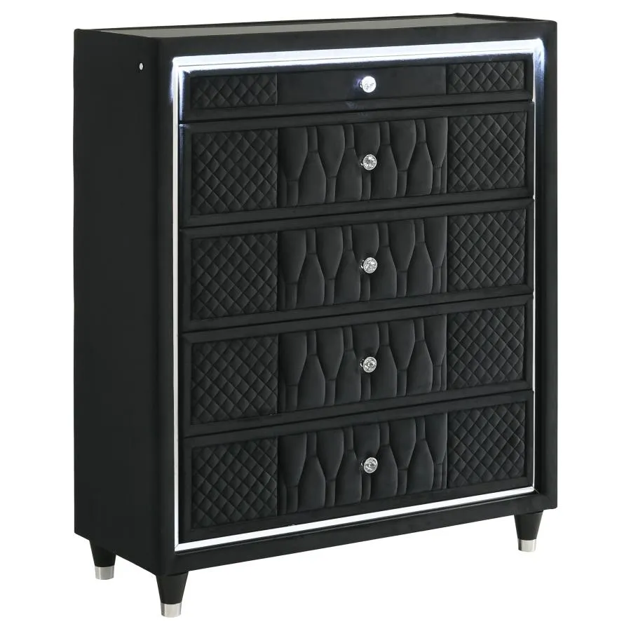 Lorient Black 5-piece Queen Bedroom Set - Image 11