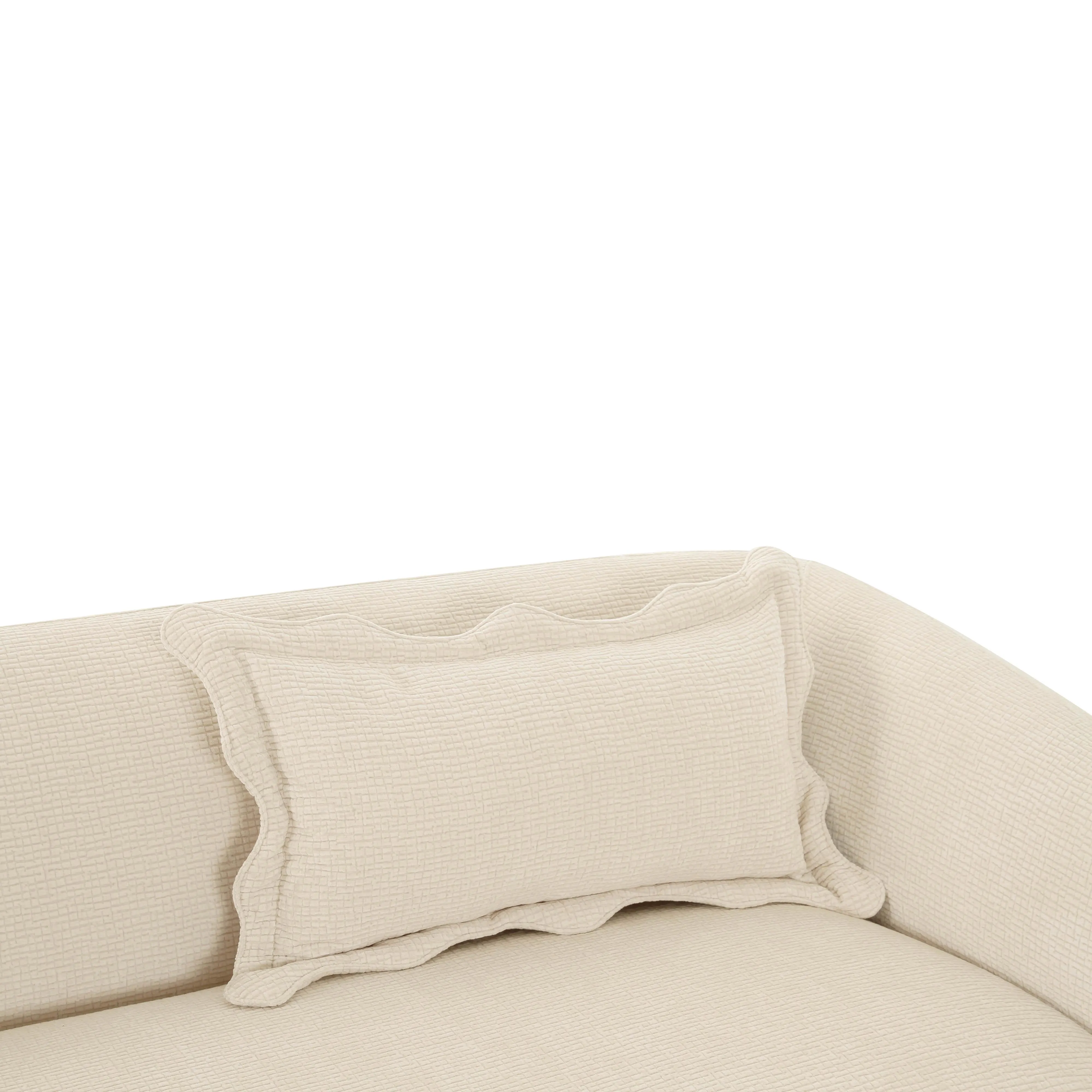 Lou Sandstone Textured Fabric Sofa - Image 4