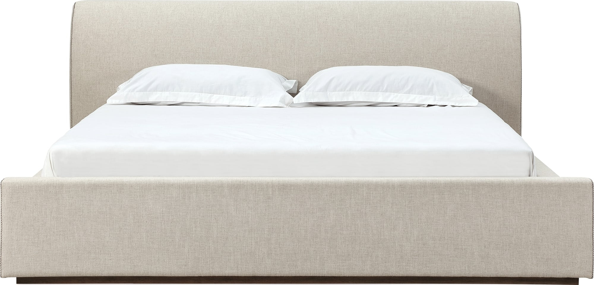 Louis Natural King Upholstered Platform Bed - Image 7