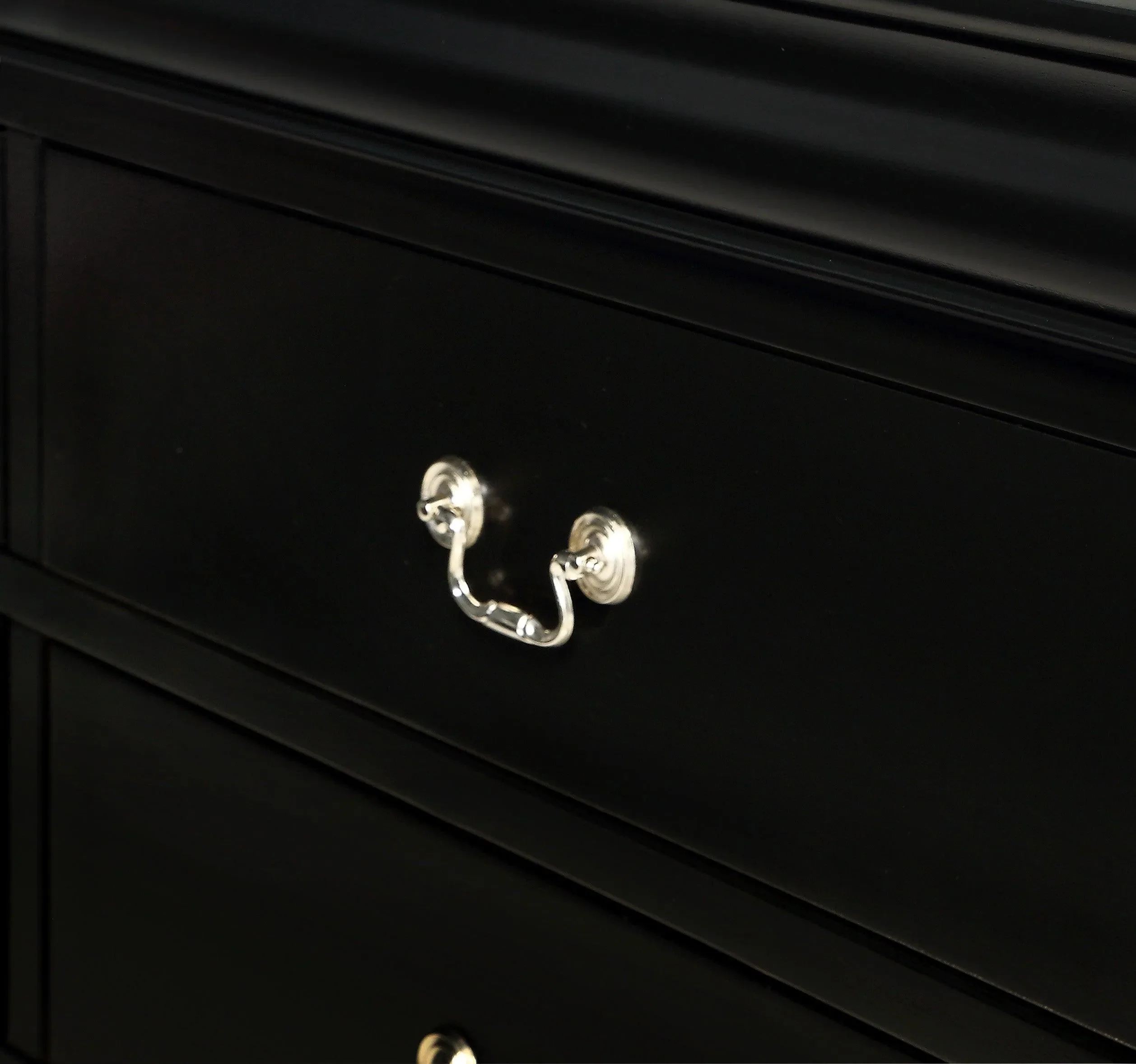 Louis Philip Black Nightstand - Image 4