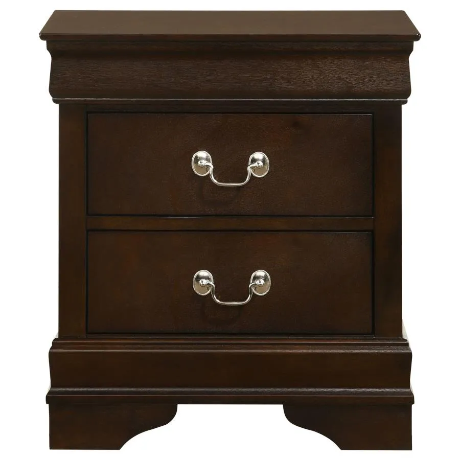 Louis Philippe White 5-Piece Queen Panel Bedroom Set with High Headboard - Image 6