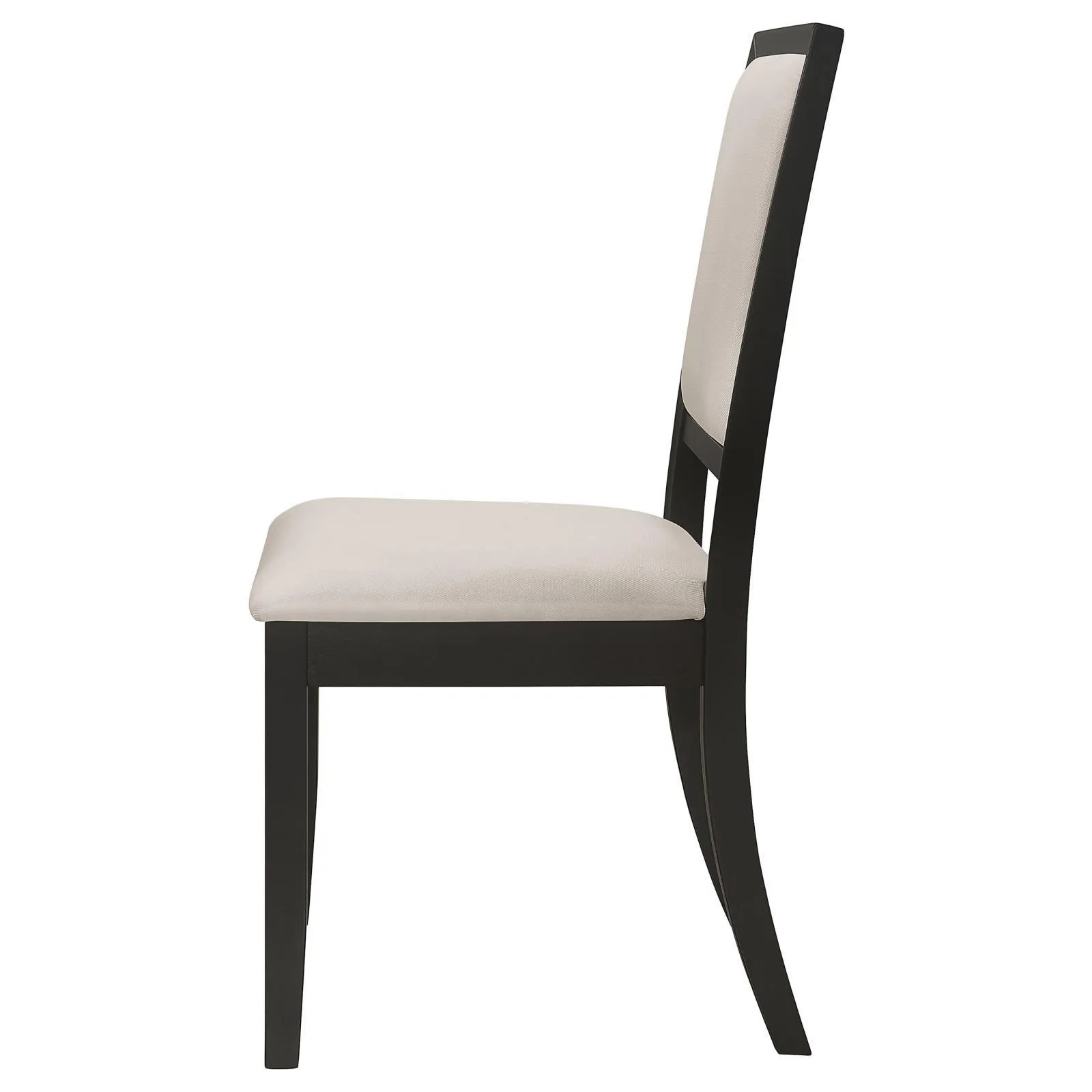 Louise Black/Cream Upholstered Dining Side Chairs, Set of 2 - Image 4