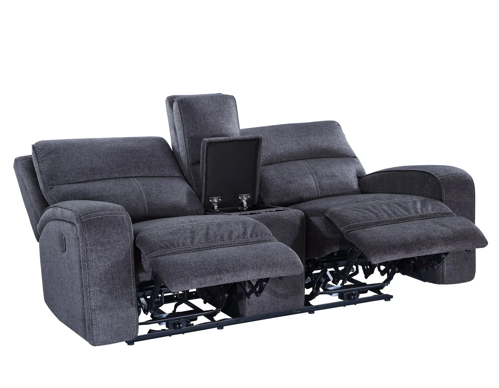 Lovell Charcoal Fabric 3-Piece Power Reclining Set - Image 28