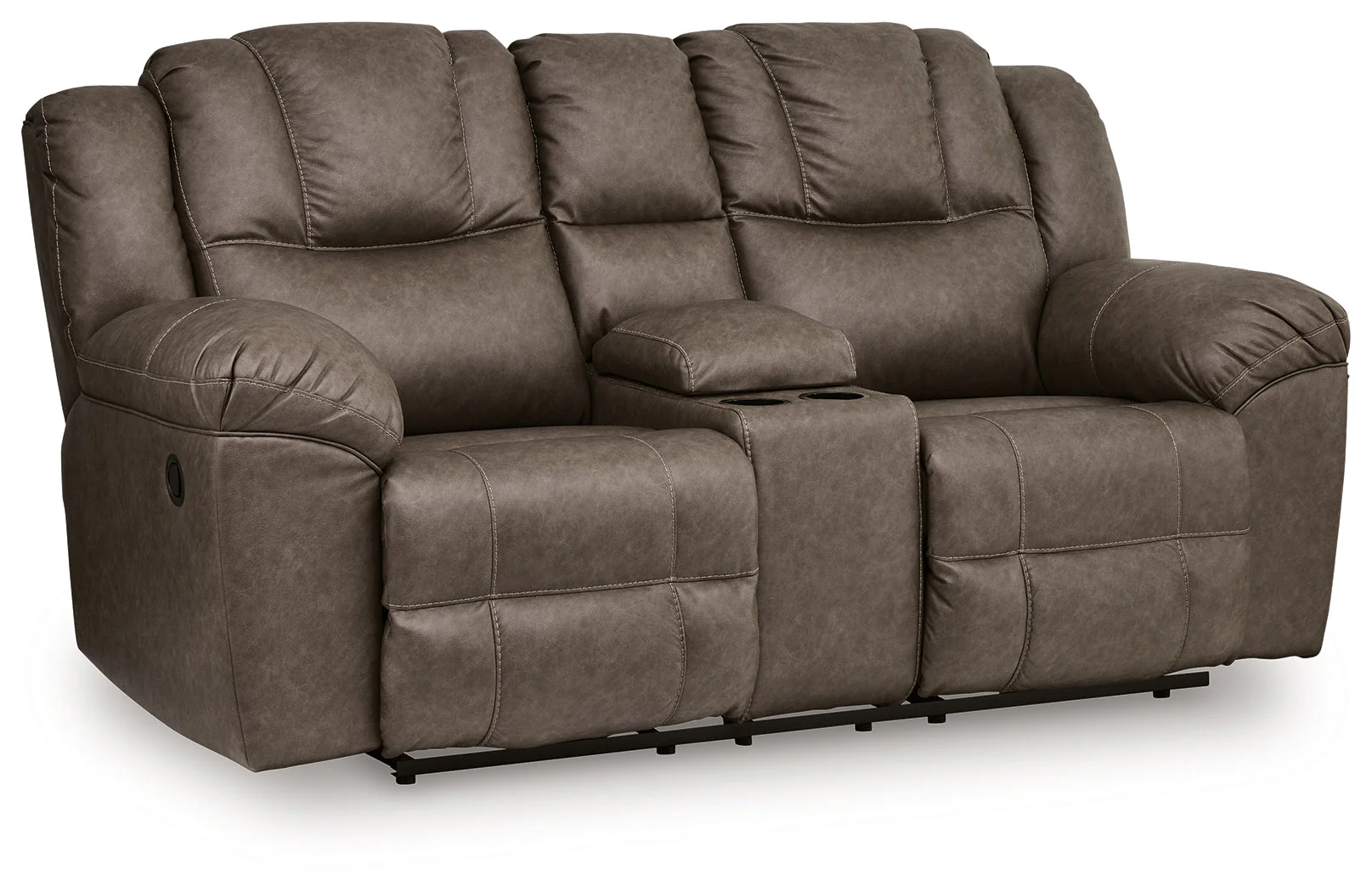 Lowilla Driftwood DBL Rec Loveseat with Console - Image 2