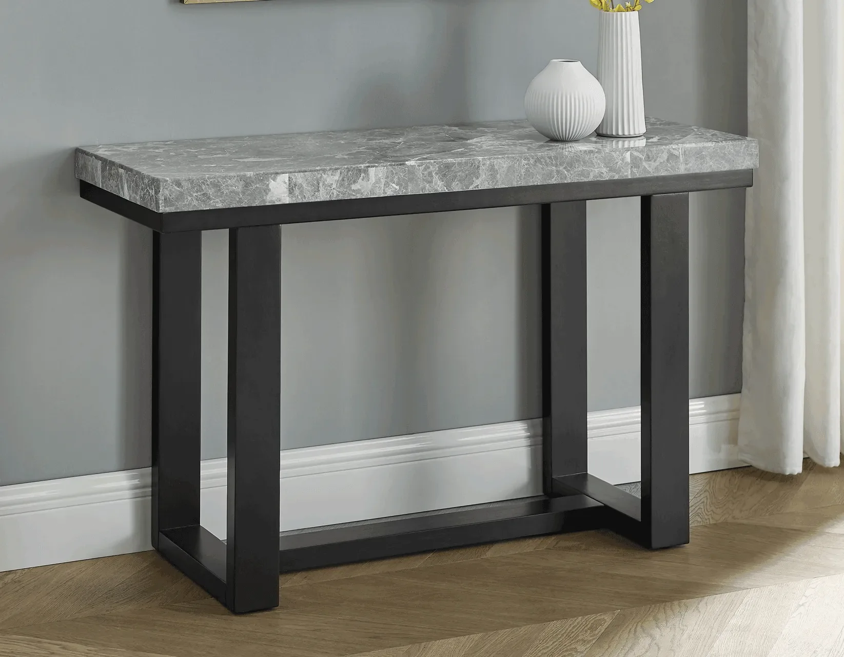 Lucca Gray Marble 3-Piece Table Set - Image 4