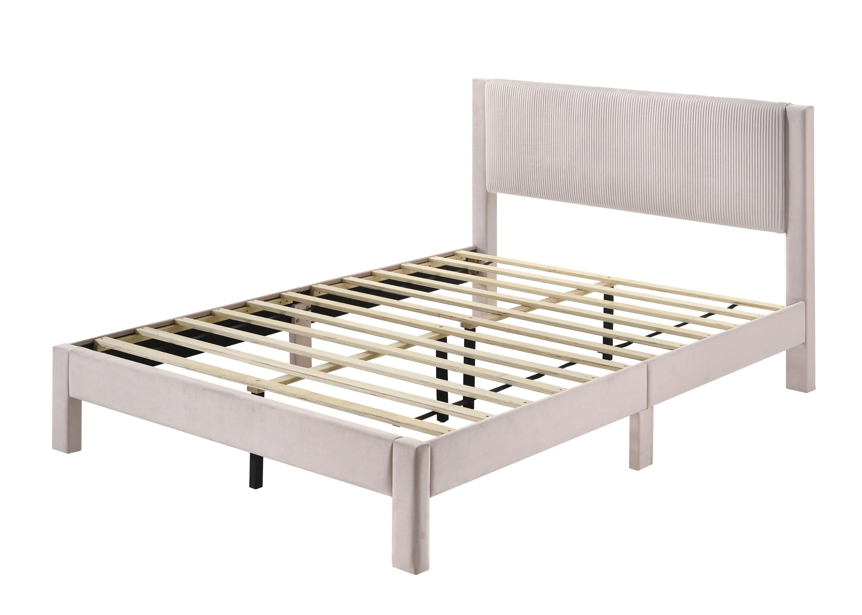 Lucia Pink Full Platform Bed - Image 4