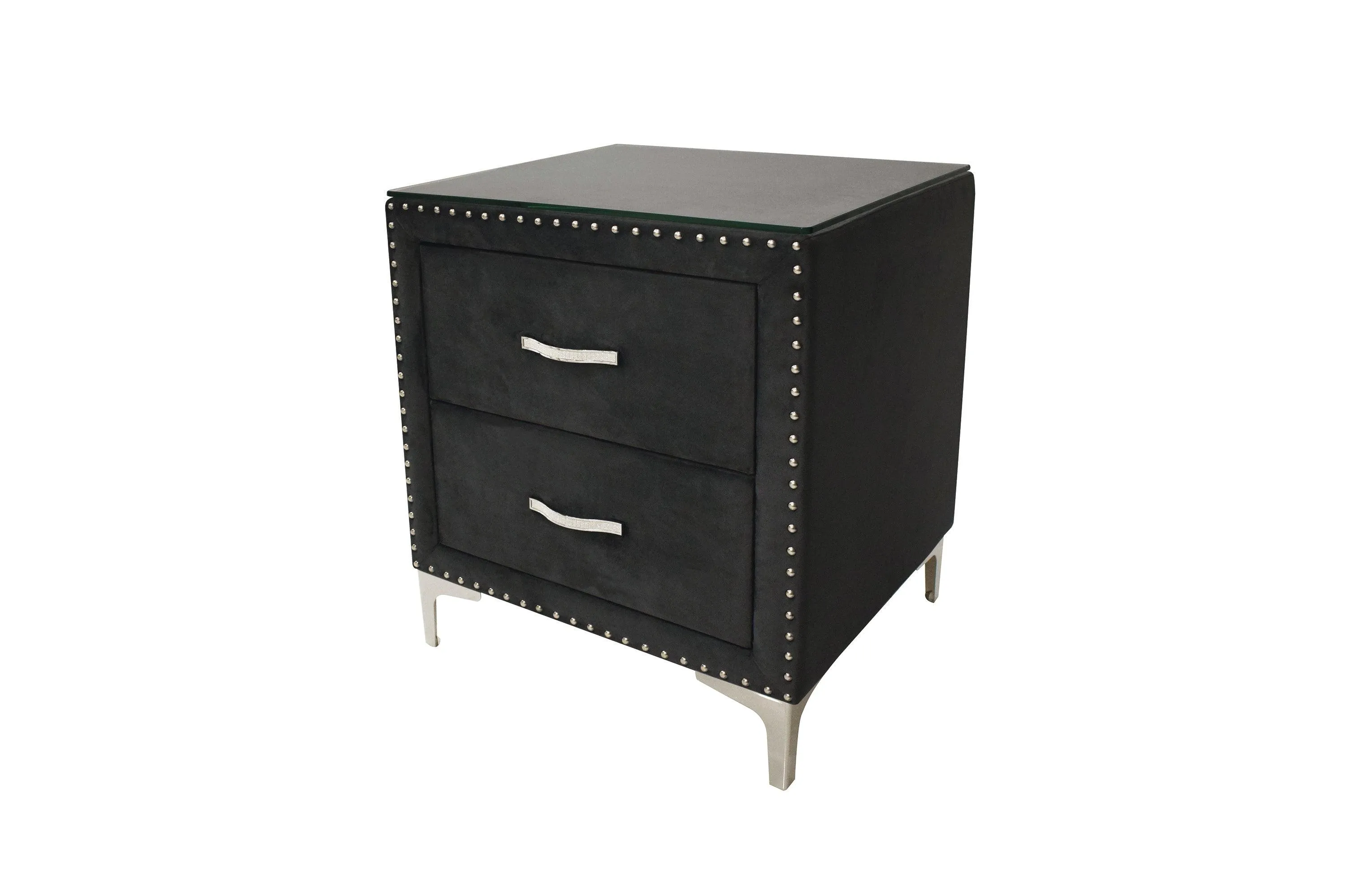 Lucinda Black Upholstered Wingback Panel Bedroom Set - Image 4