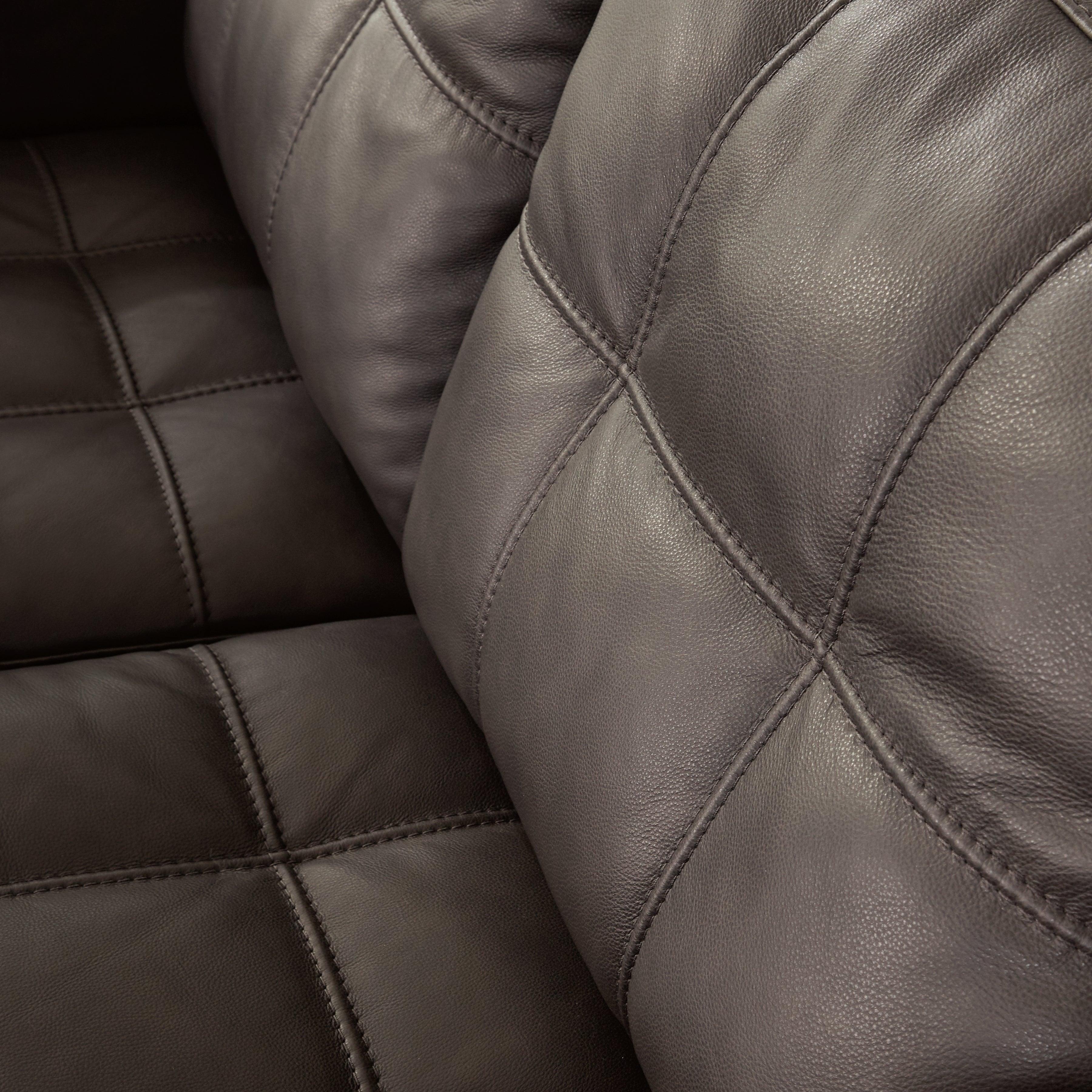 Luigi Thunder Leather Loveseat - Image 5