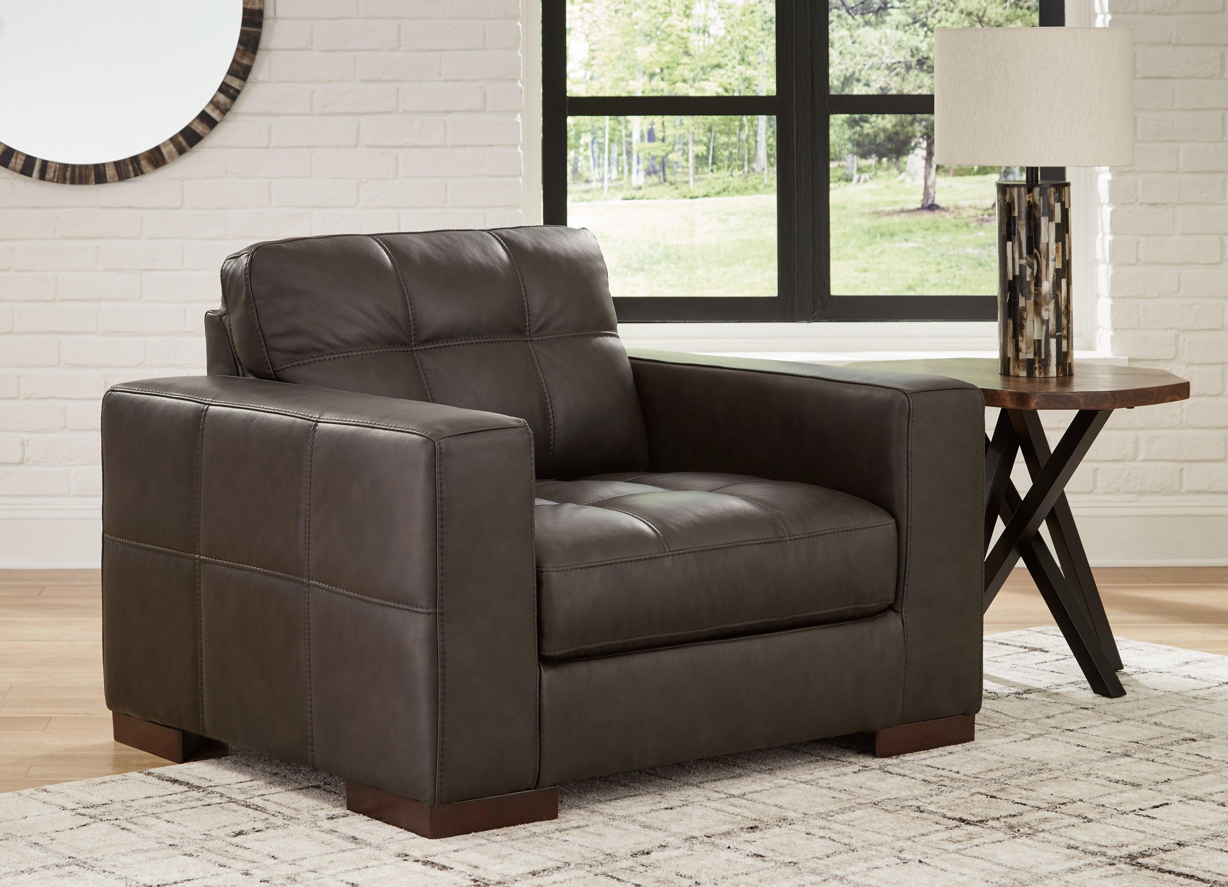 Luigi Thunder Oversized Leather Chair - Image 6