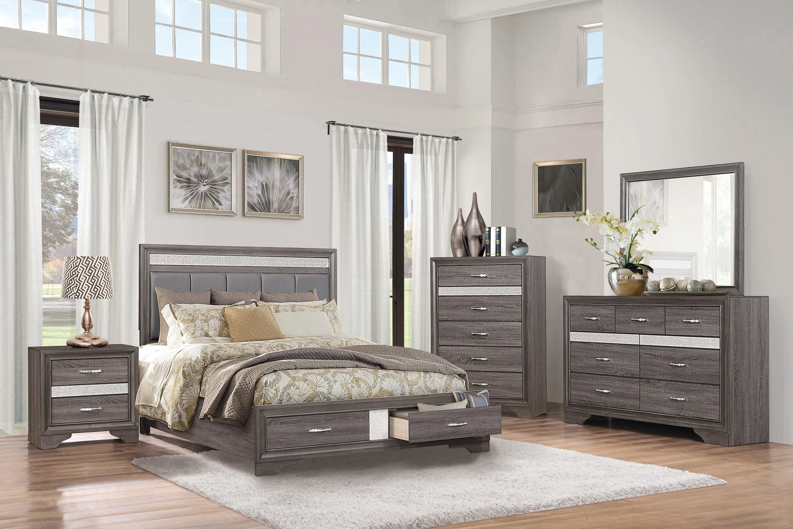 Luster Gray Nightstand - Image 2