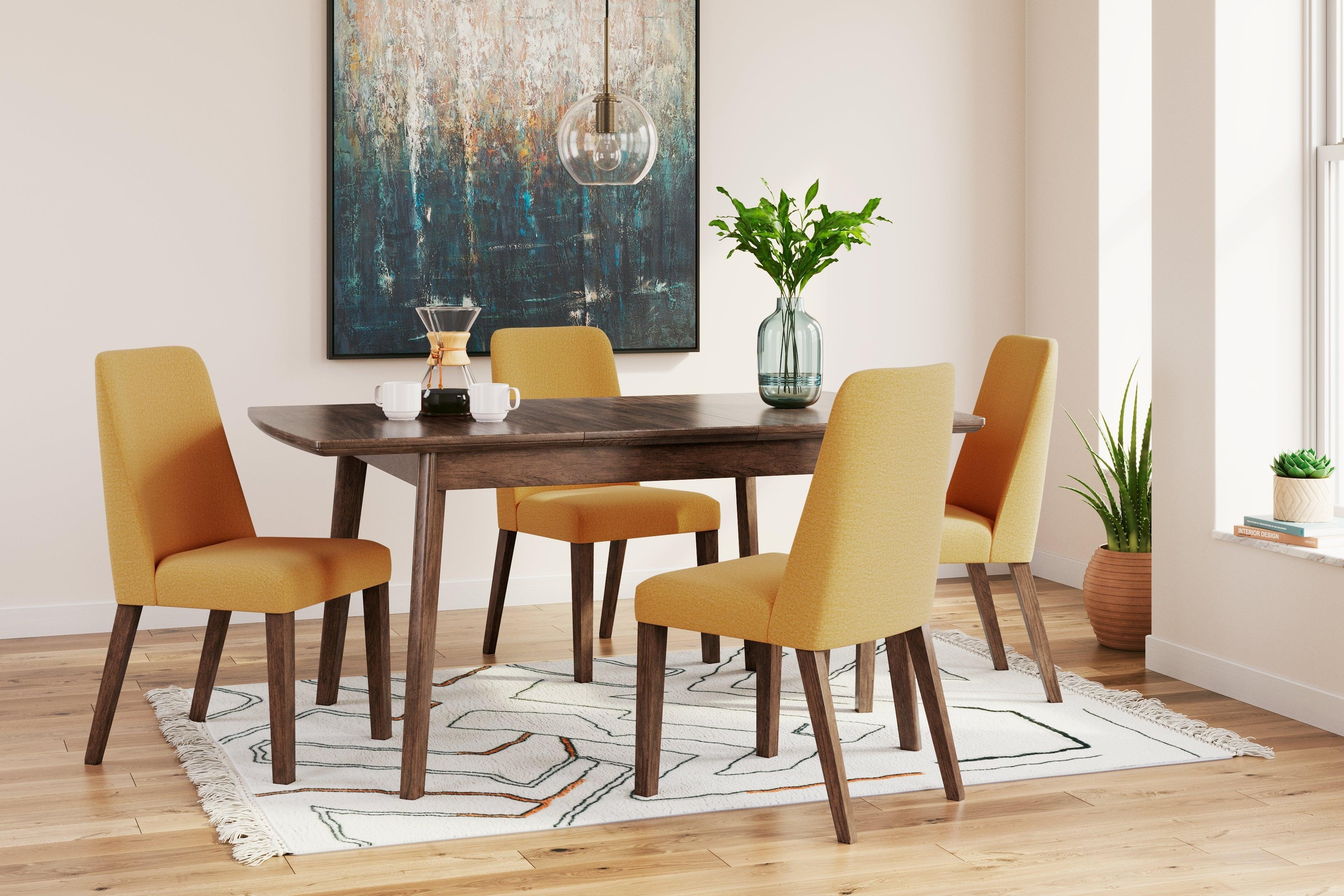 Lyncott Mustard/Brown Dining Chair, Set of 2 - Image 10