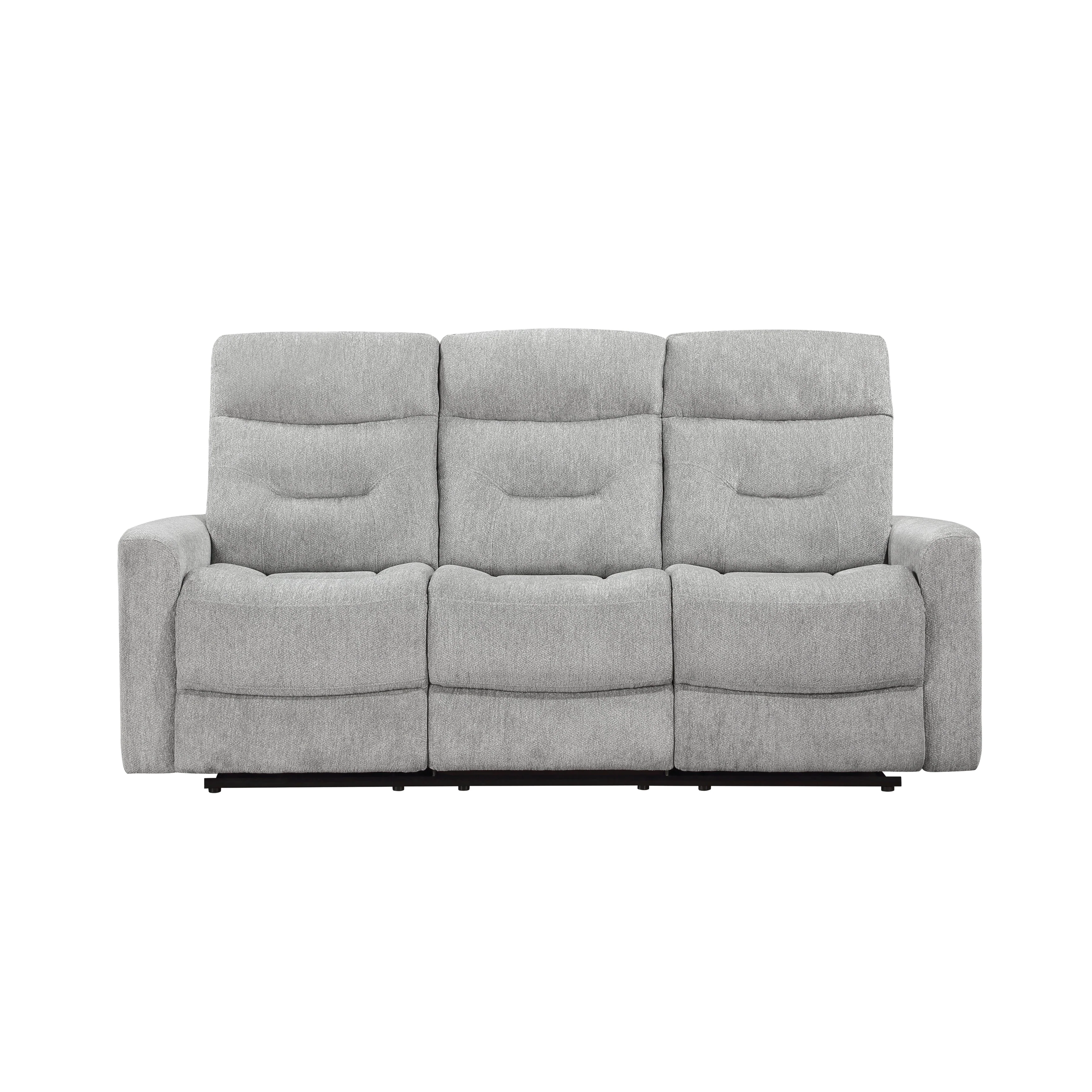 Lyndon Gray Double Reclining Living Room Set - Image 3