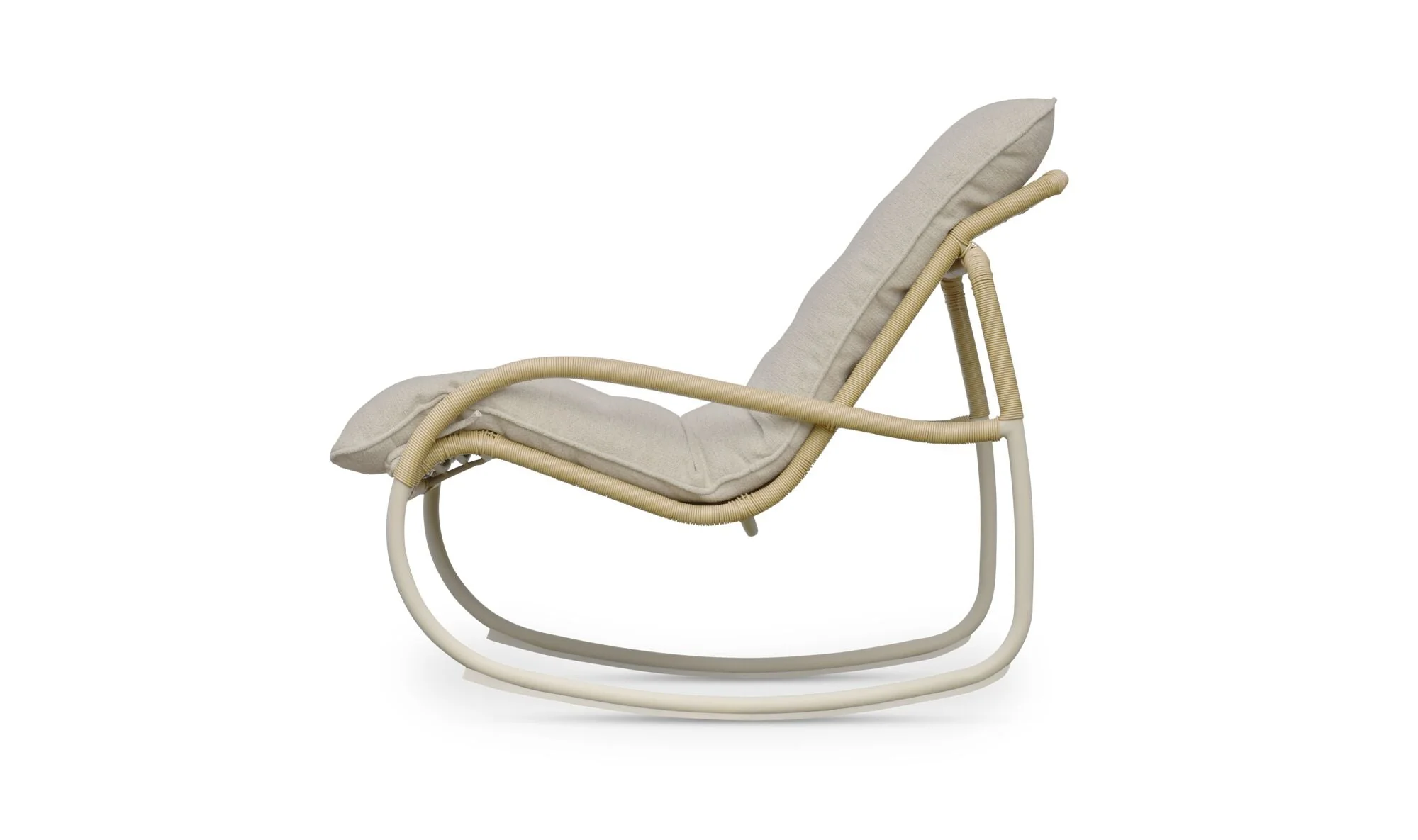 Lyra Outdoor Rocking Chair Beige - Image 3