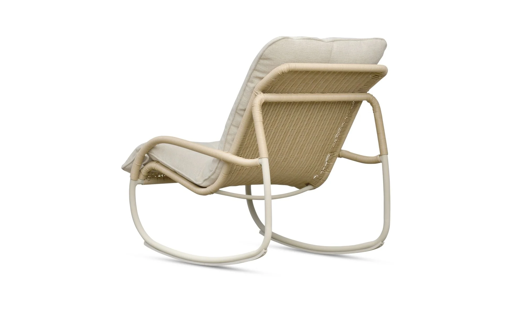 Lyra Outdoor Rocking Chair Beige - Image 5