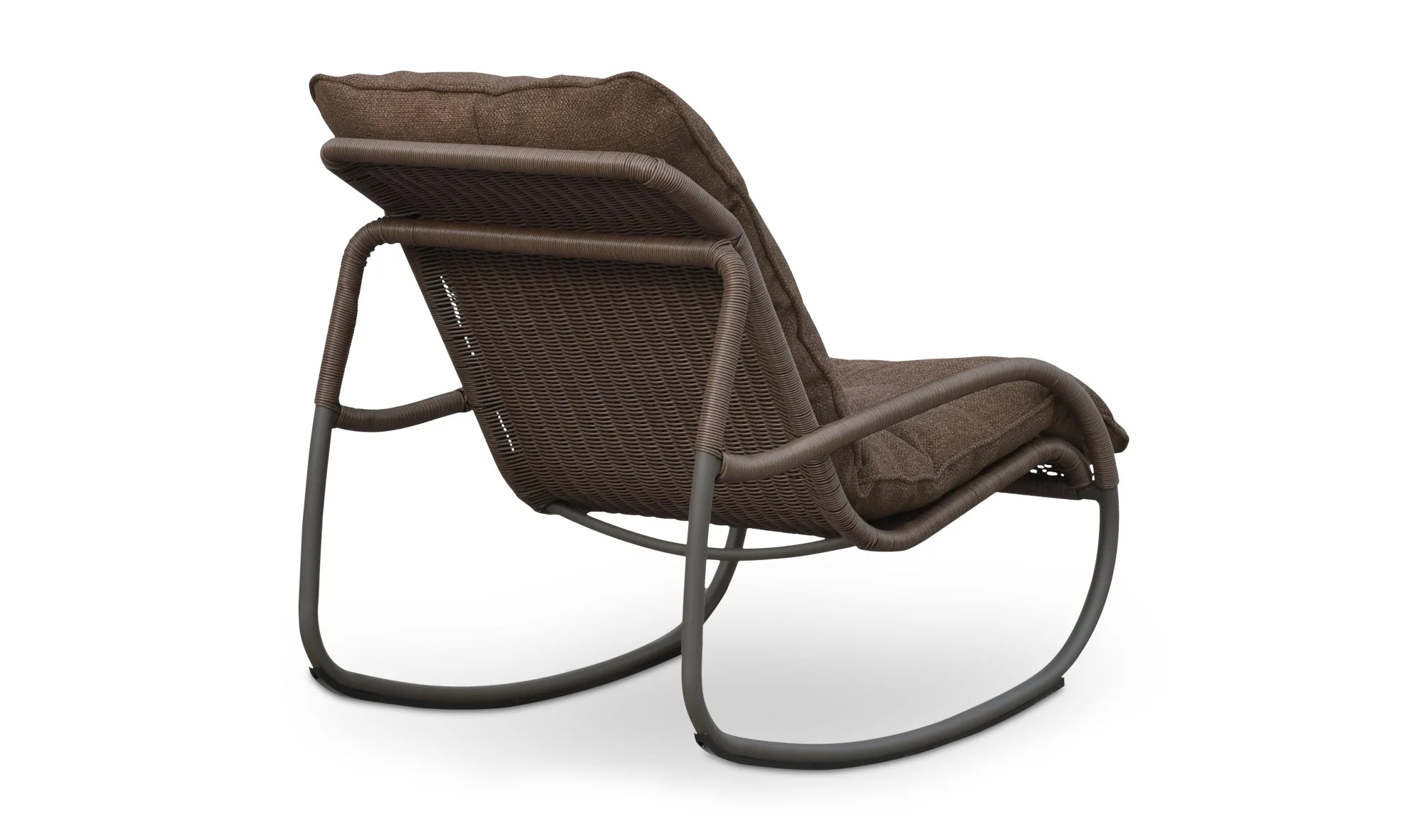 Lyra Outdoor Rocking Chair Brown - Image 3