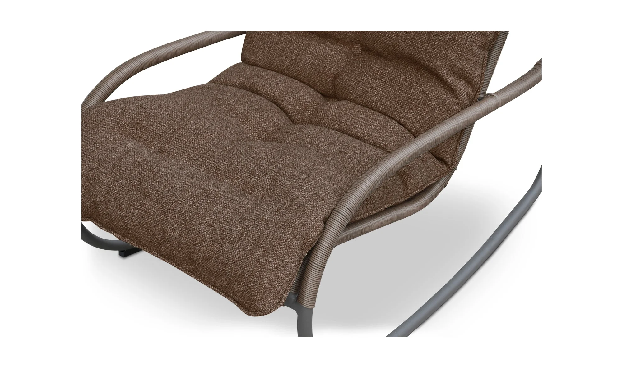 Lyra Outdoor Rocking Chair Brown - Image 7