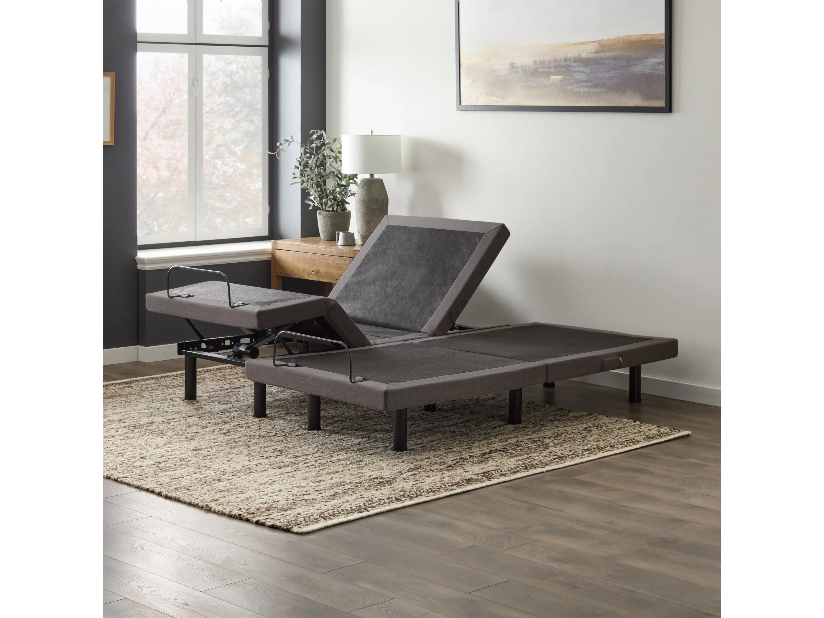 M455 Charcoal Split Cal King Adjustable Bed Base