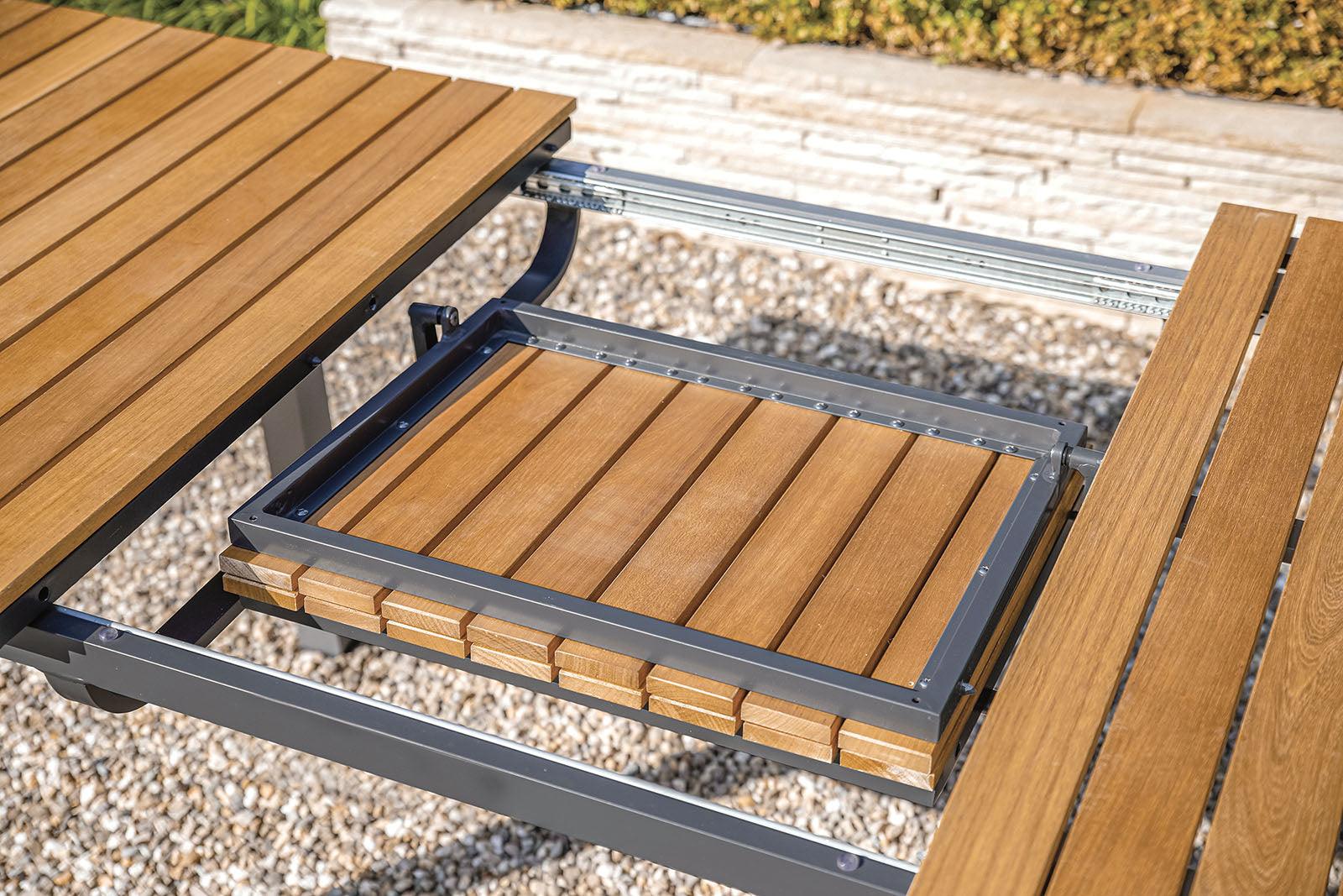 Mackay Gun Metal/Natural Patio Dining Table - Image 5