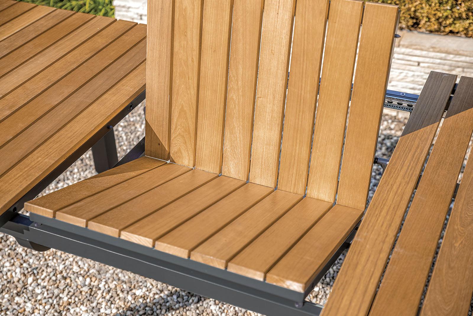 Mackay Gun Metal/Natural Patio Dining Table - Image 6