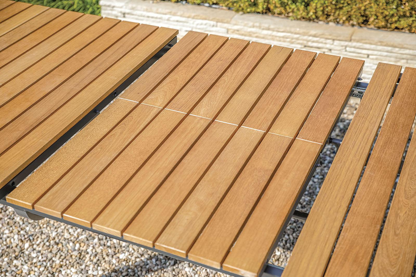 Mackay Gun Metal/Natural Patio Dining Table - Image 7