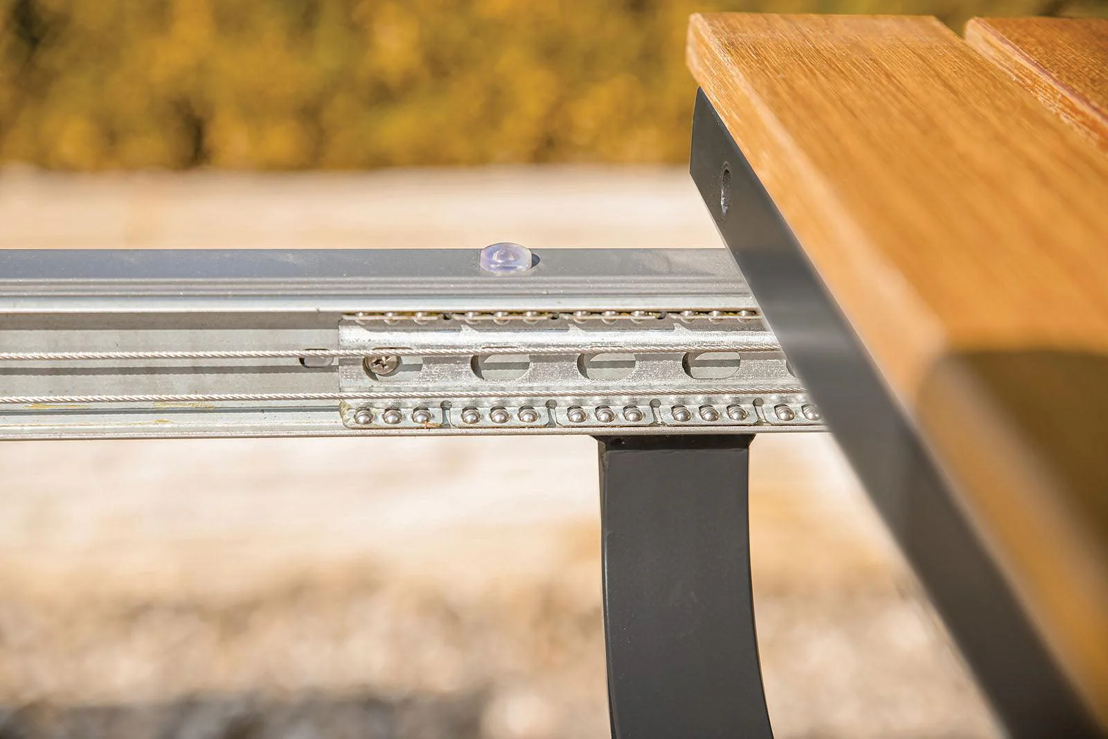 Mackay Gun Metal/Natural Patio Dining Table - Image 8