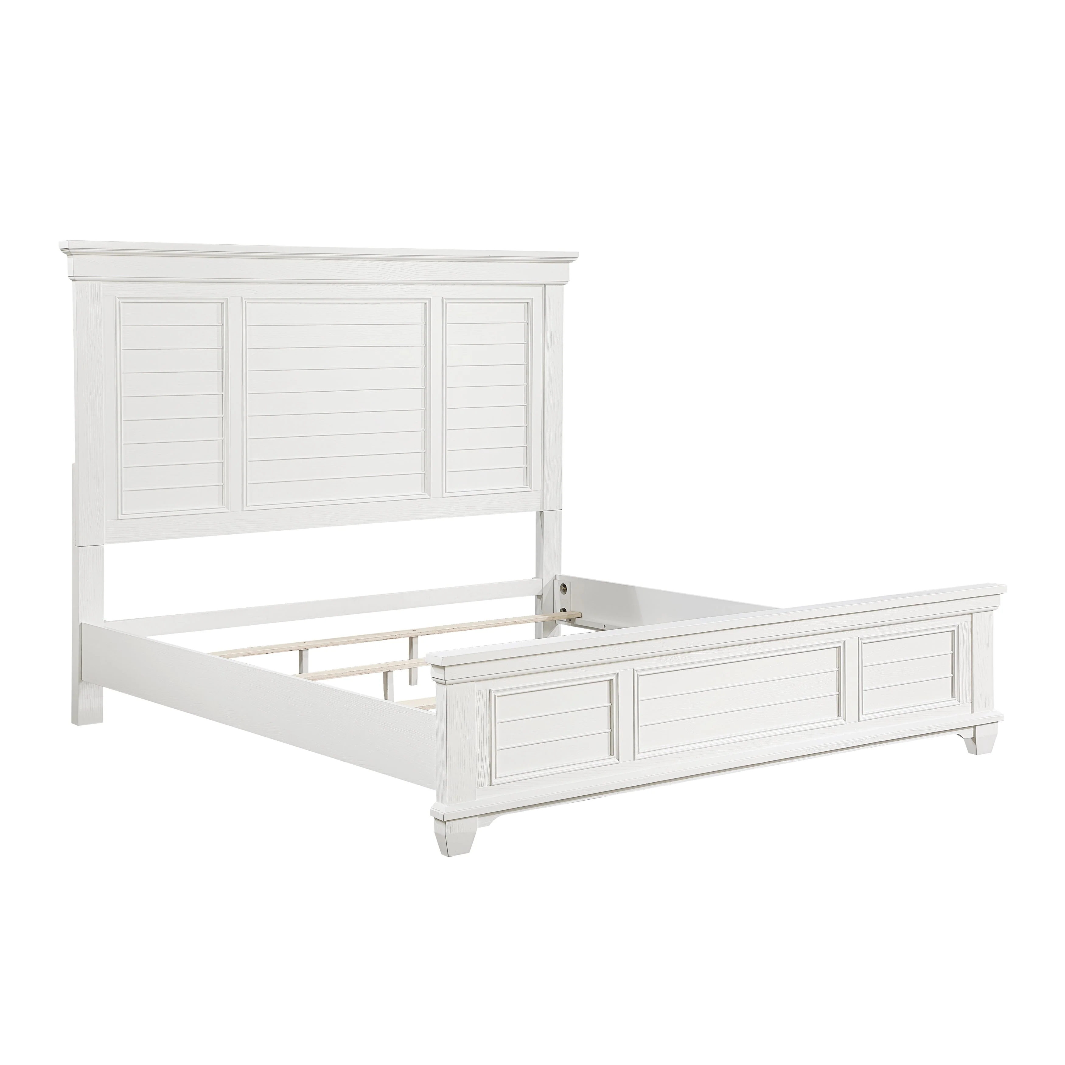 Mackinac White King Panel Bed - Image 3