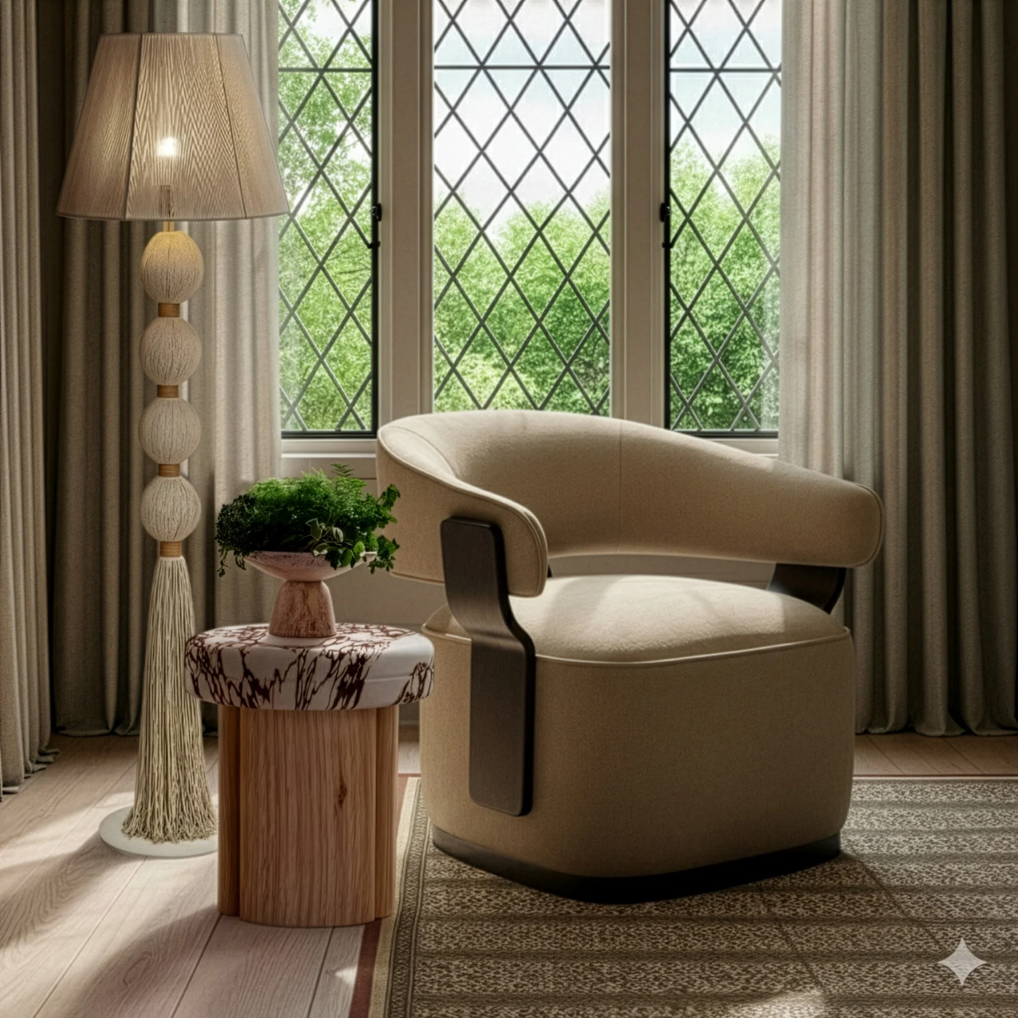 Madison Linen Chenille Swivel Accent Chair - Image 10