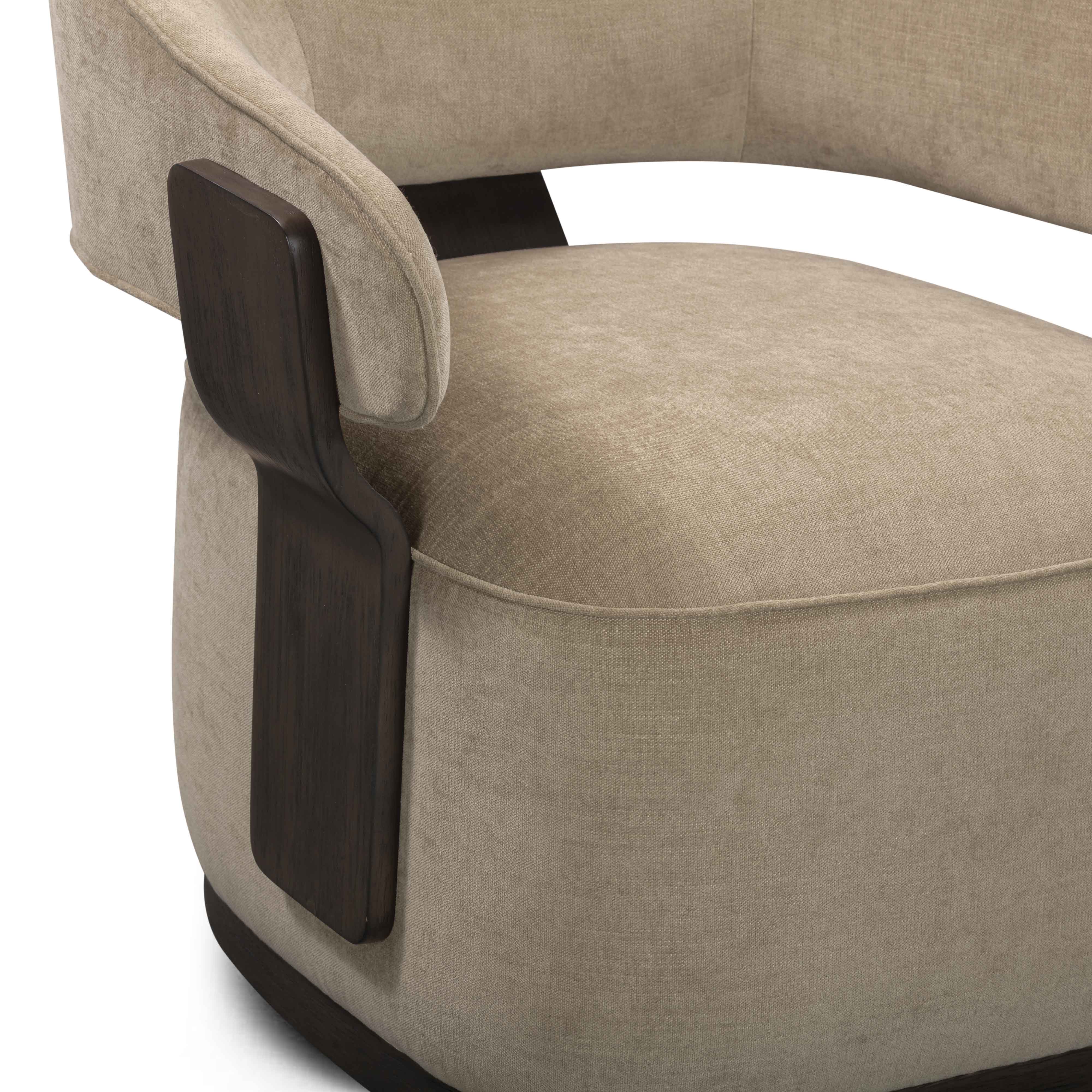 Madison Linen Chenille Swivel Accent Chair - Image 15