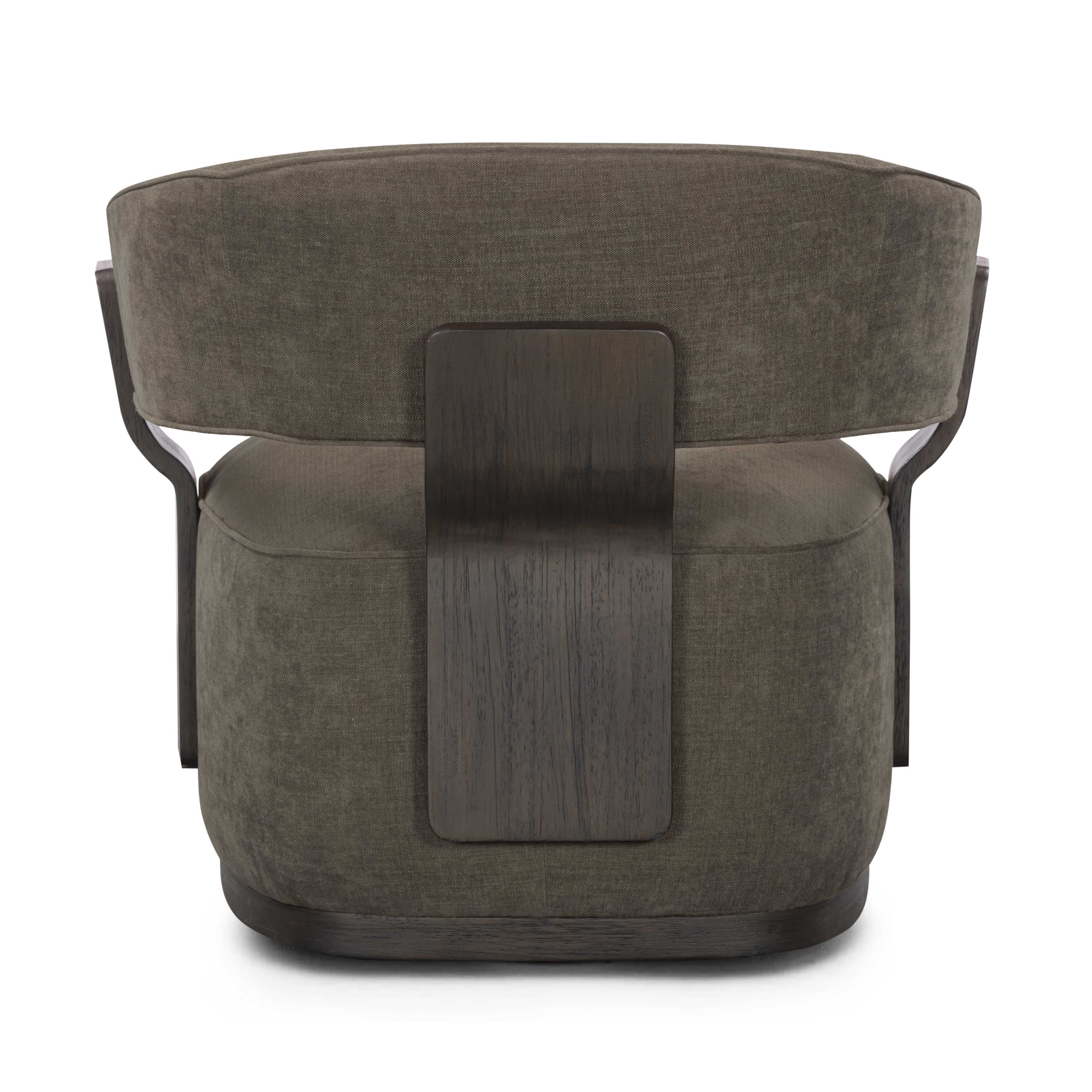 Madison Linen Chenille Swivel Accent Chair - Image 6