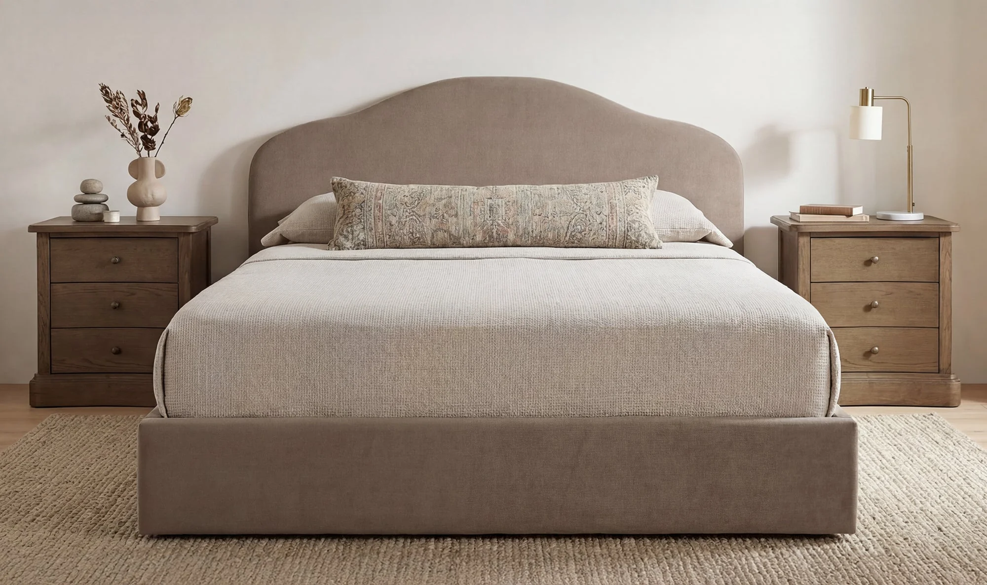 Maggie King Storage Bed Taupe - Image 3