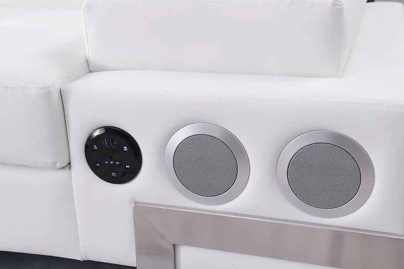 Magic (LED & Speaker) White Sectional - Image 6