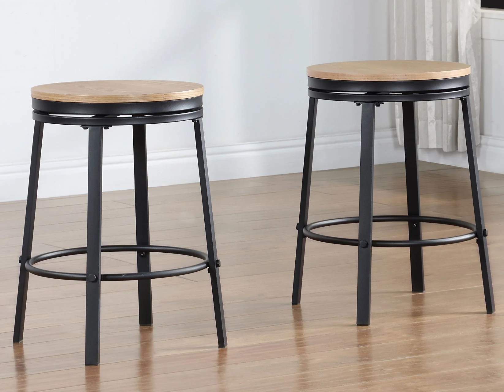 Magnolia Black/Light Sand Round Counter Height Dining Set - Image 5