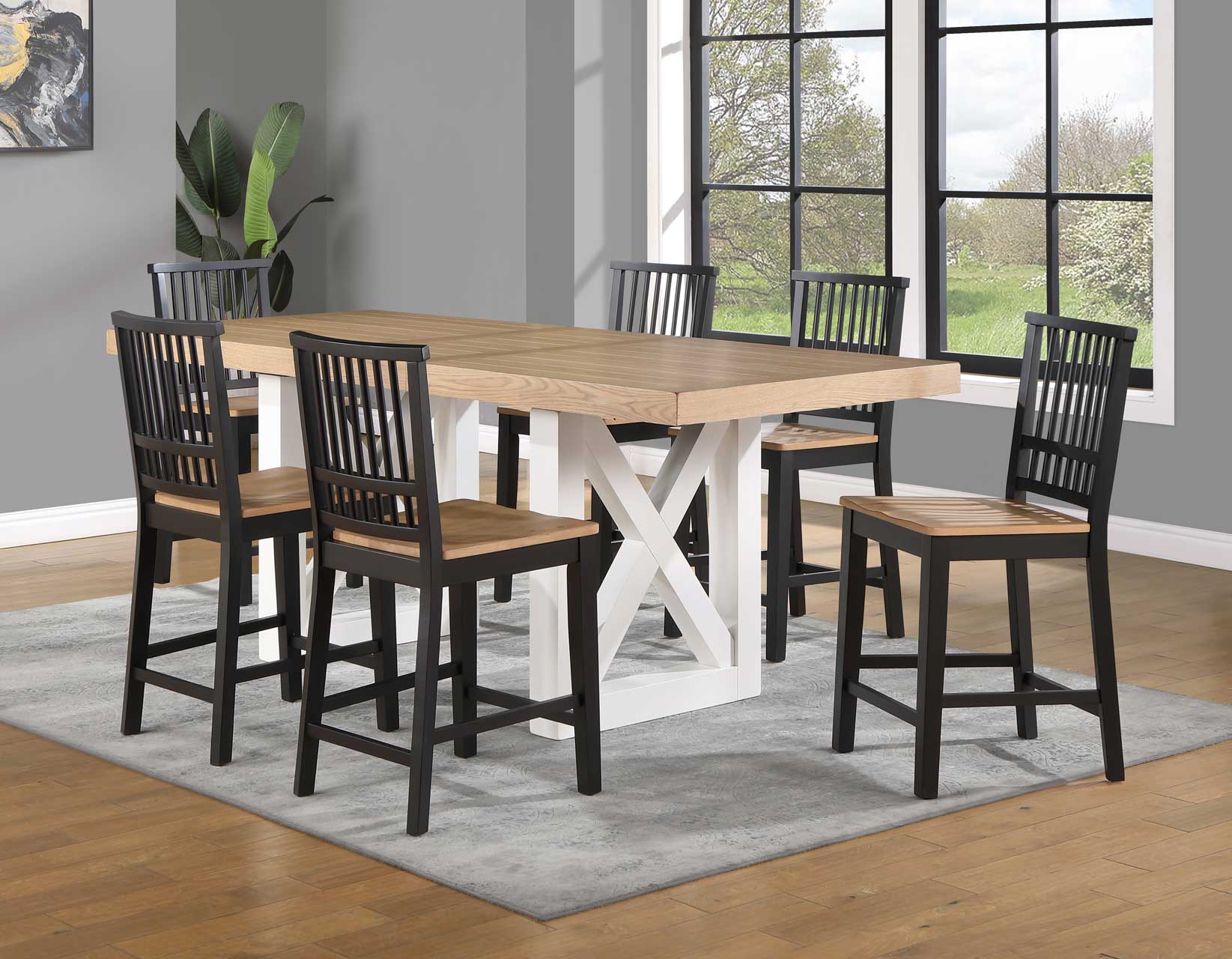Magnolia Ebony/Natural Counter Height Dining Set - Image 2