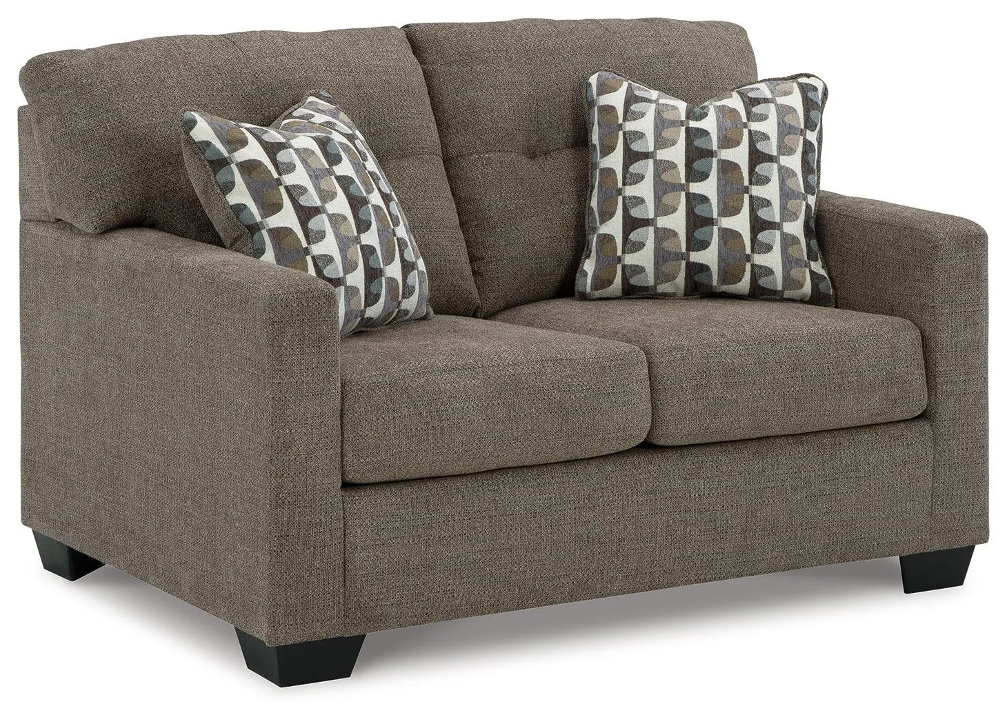 Mahoney Chocolate Loveseat - Image 5