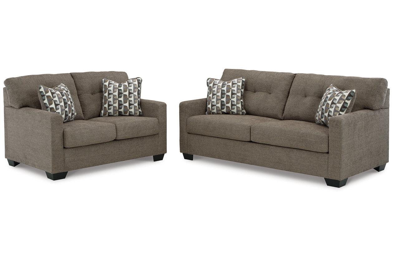 Mahoney Chocolate Sofa and Loveseat - Image 2
