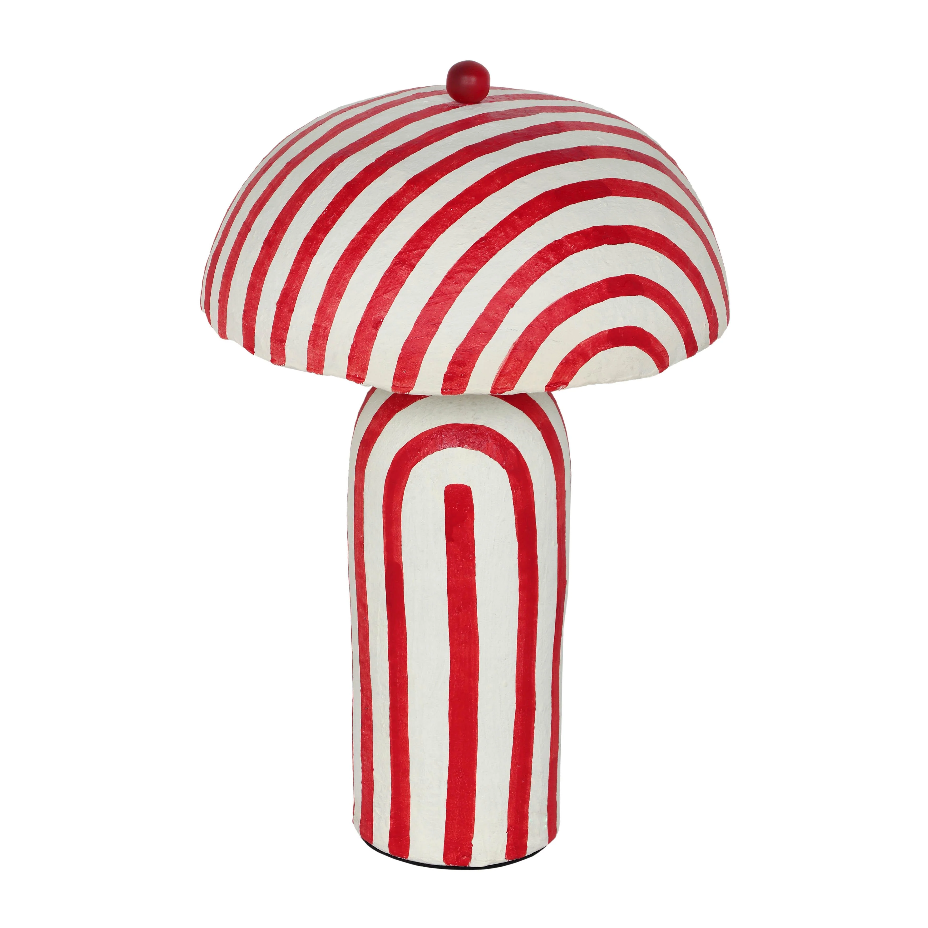 Maiori Striped Papier Mache Table Lamp - Image 10