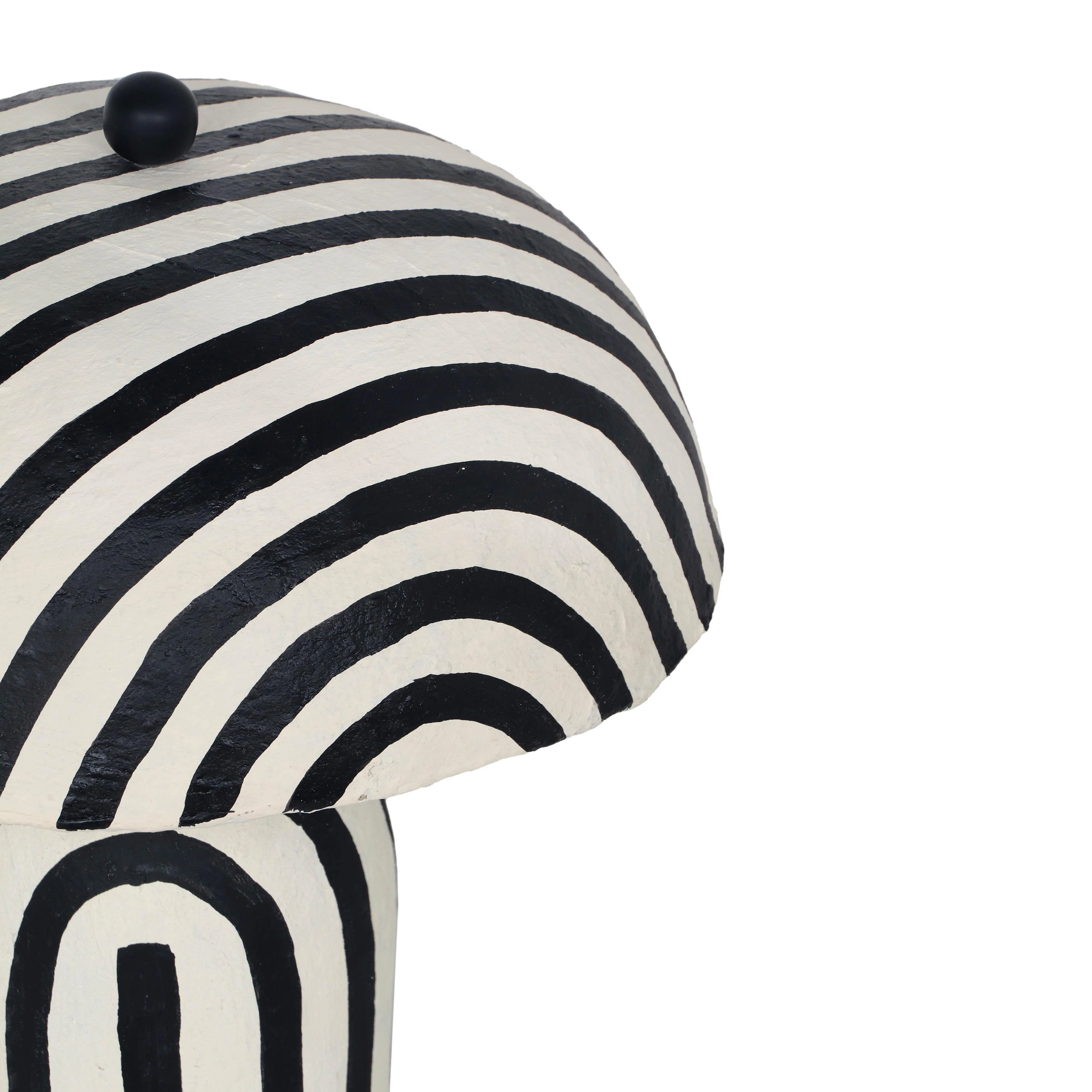 Maiori Striped Papier Mache Table Lamp - Image 4