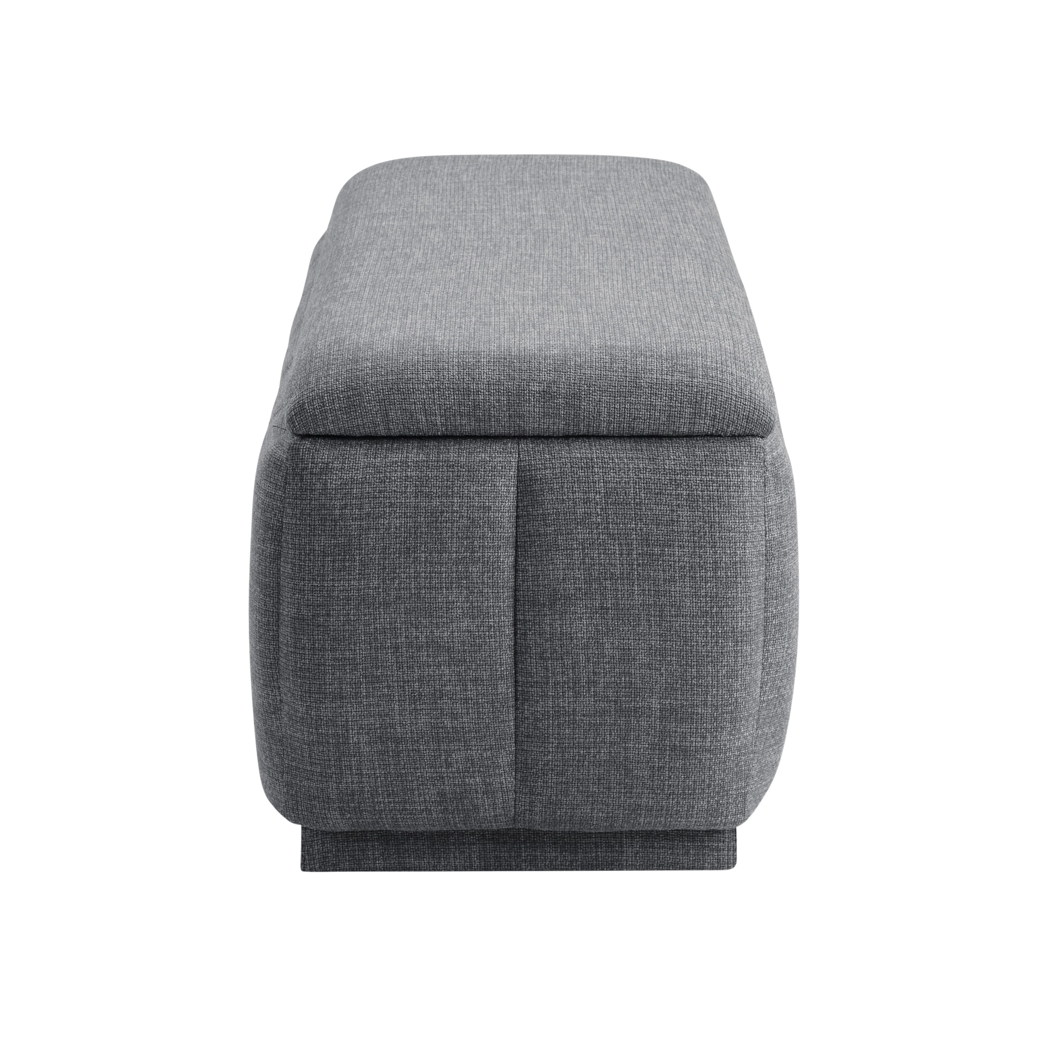 Maize Gray Storage Bench - Image 3