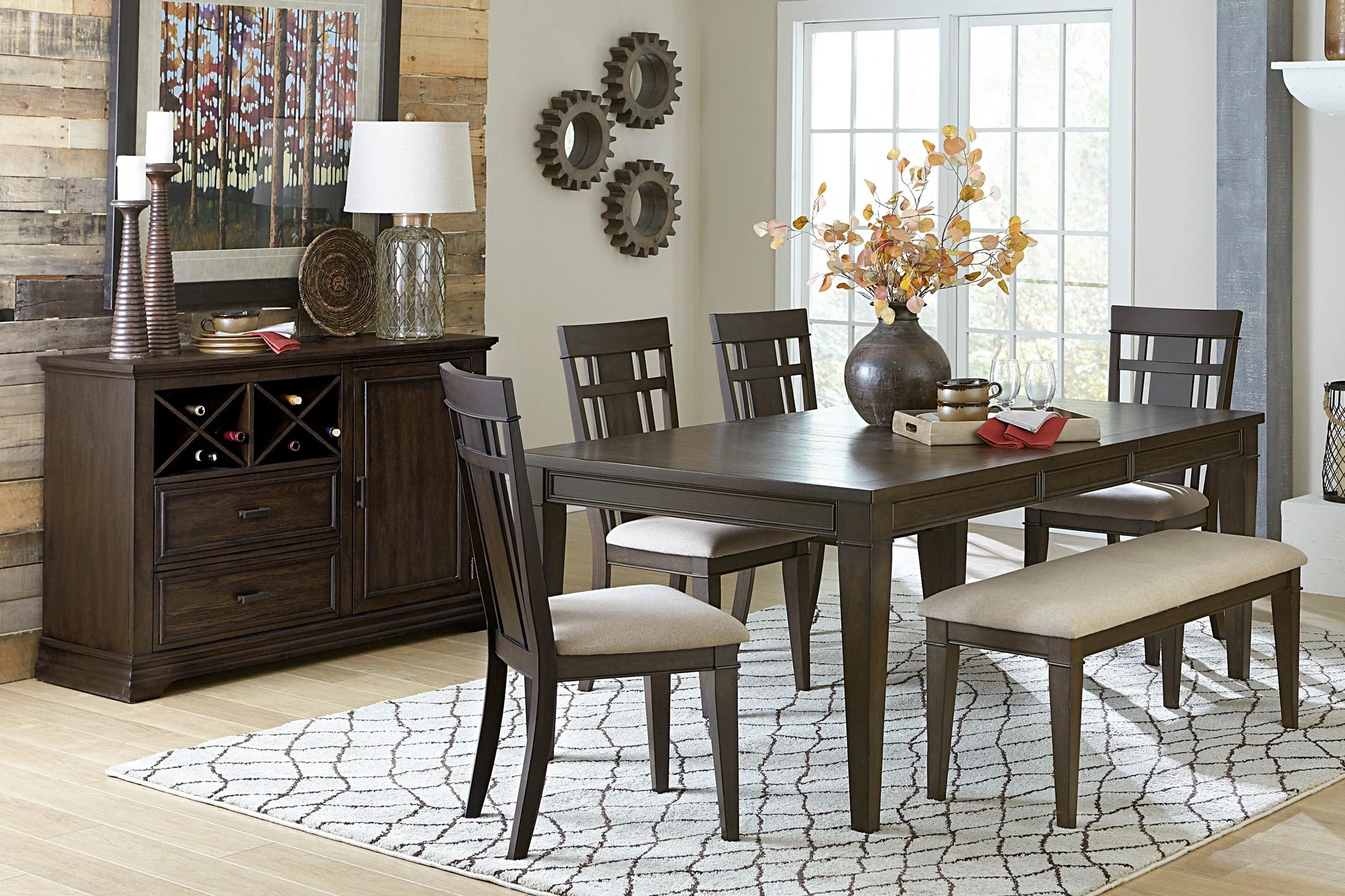 Makah Dark Brown Extendable Dining Table - Image 2