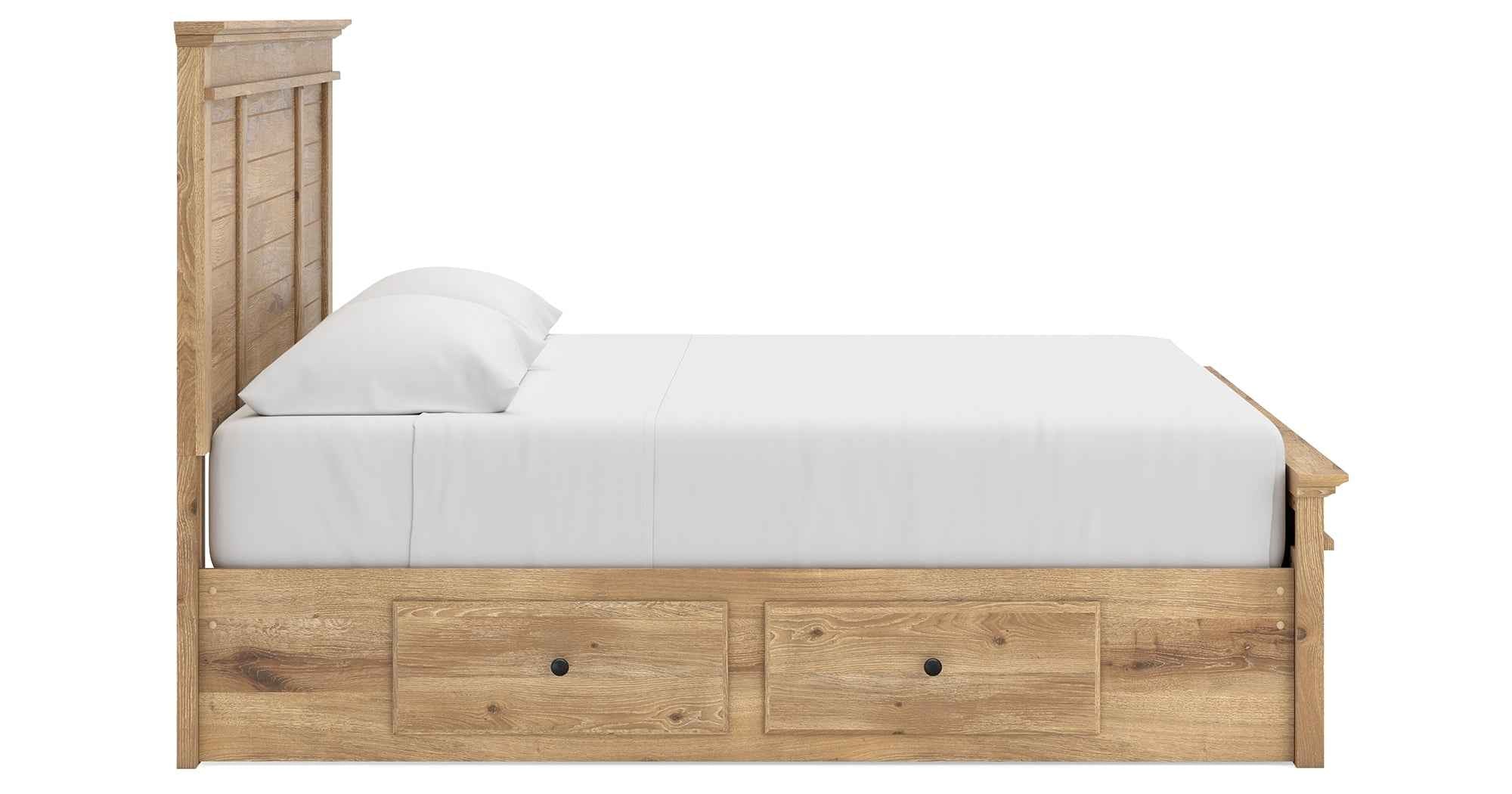 Makidern Tan King Panel Storage Bed - Image 8