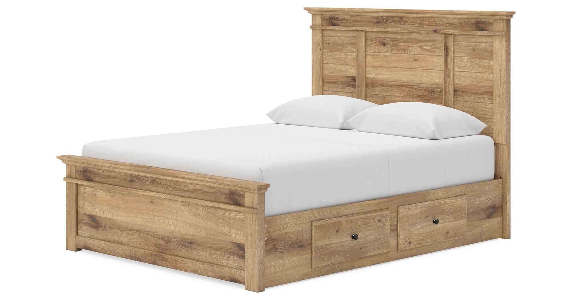 Makidern Tan Queen Panel Storage Bed - Image 6
